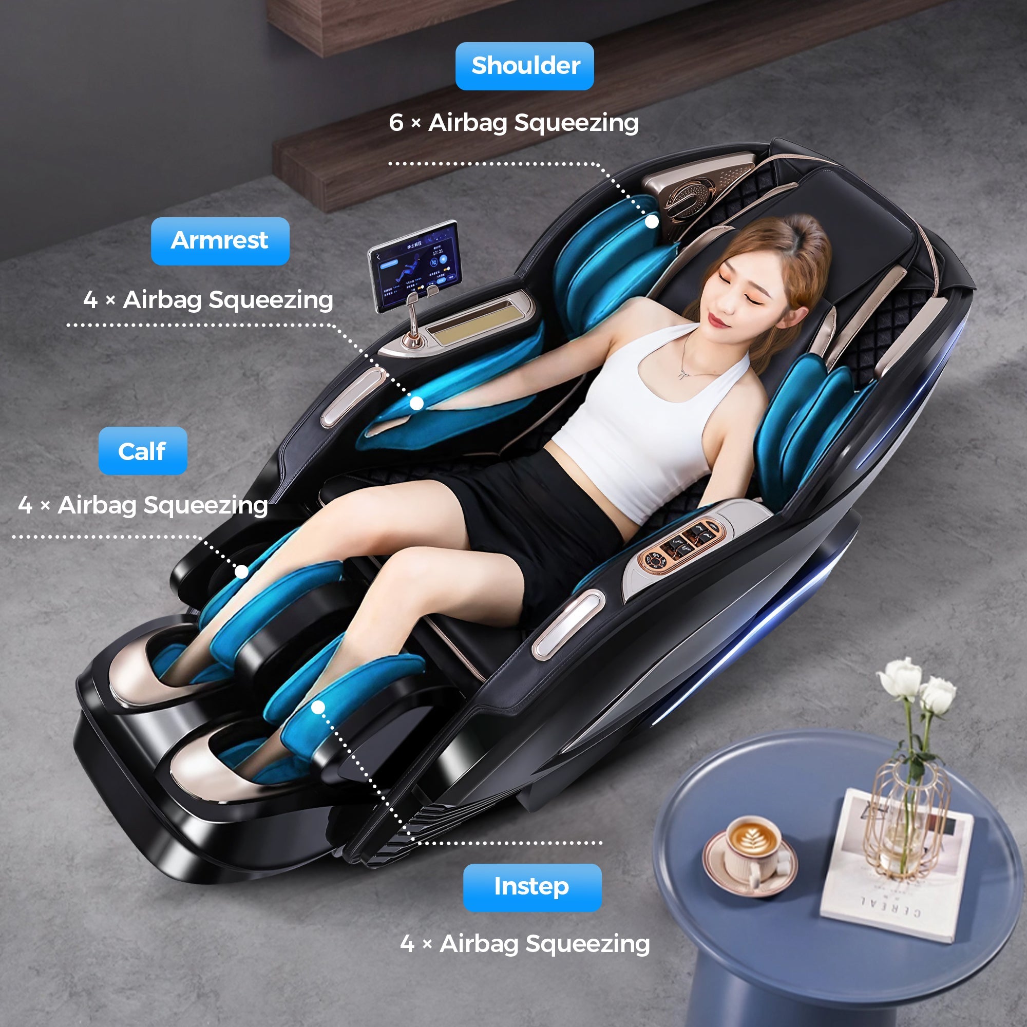 WANKO Zenith SL-Track Zero Gravity Full Body-Recliner Massage Chair