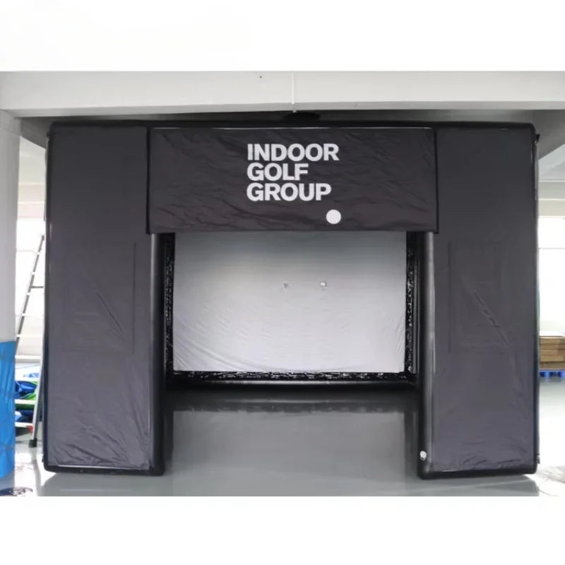 Air Sealed Golf Training Hitting Cage with Screen Inflatable Golf Simulator Driving Range Enclosure