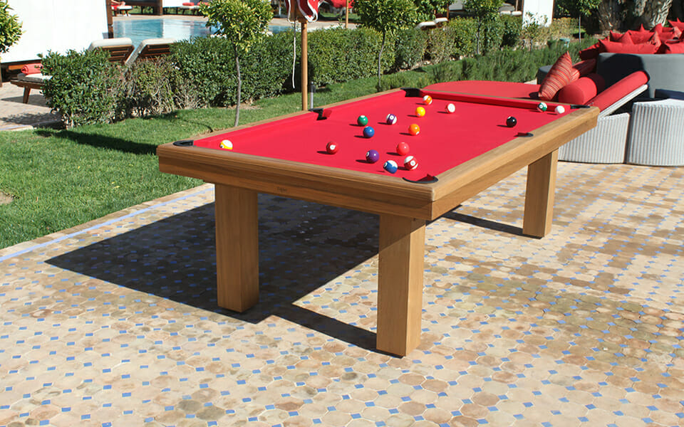 Teak billiards, indoor and outdoor