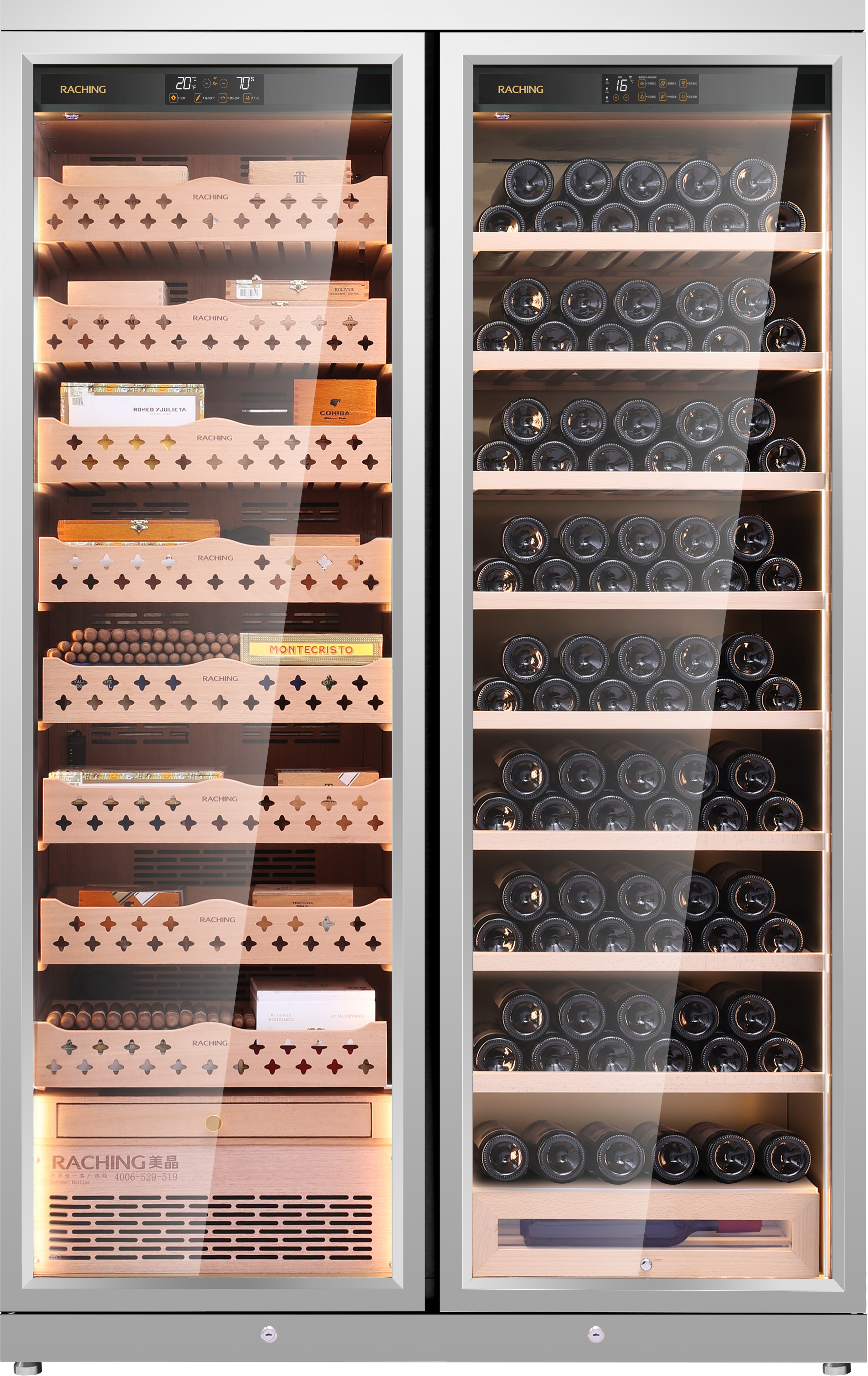 CD1200 (cigar area+wine area) Cigar Humidor