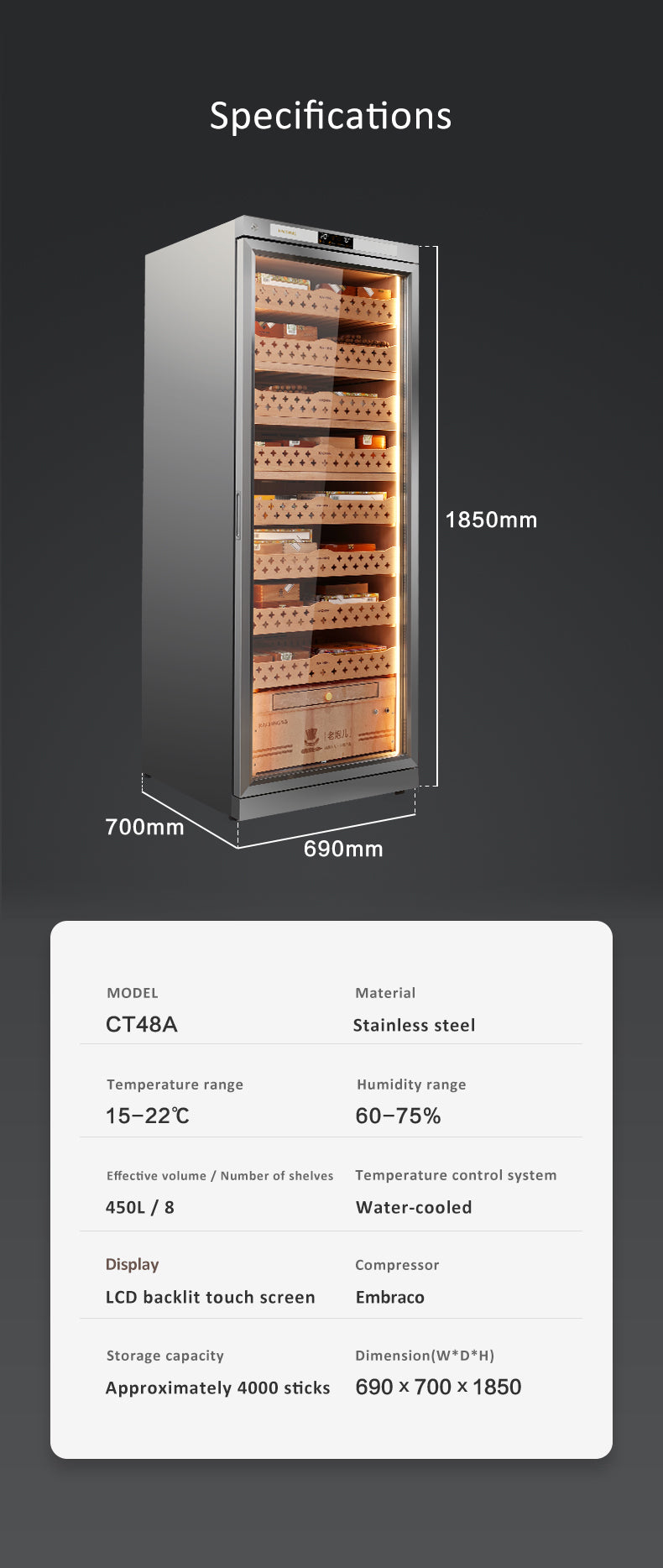 CT48A Cigar Humidor