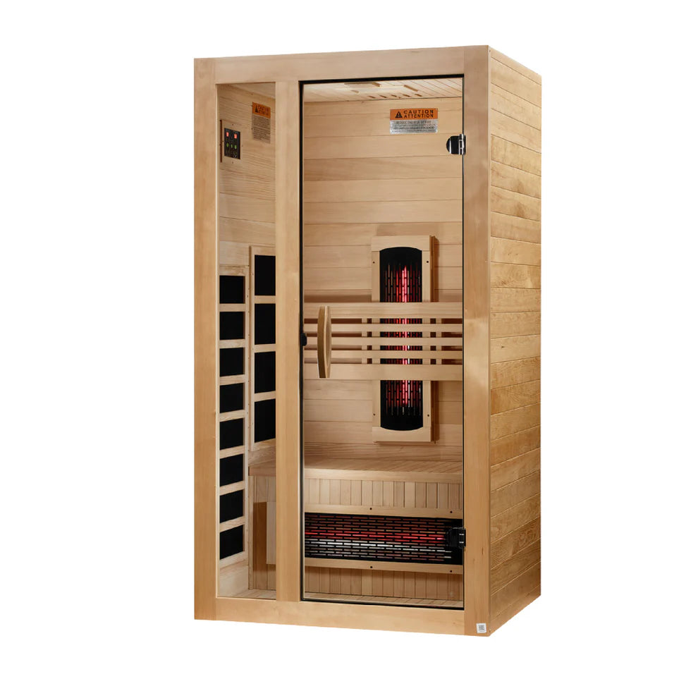 Dynamic Gracia 1-2-Person Full Spectrum Near Zero EMF FAR Infrared Sauna (Canadian Hemlock)