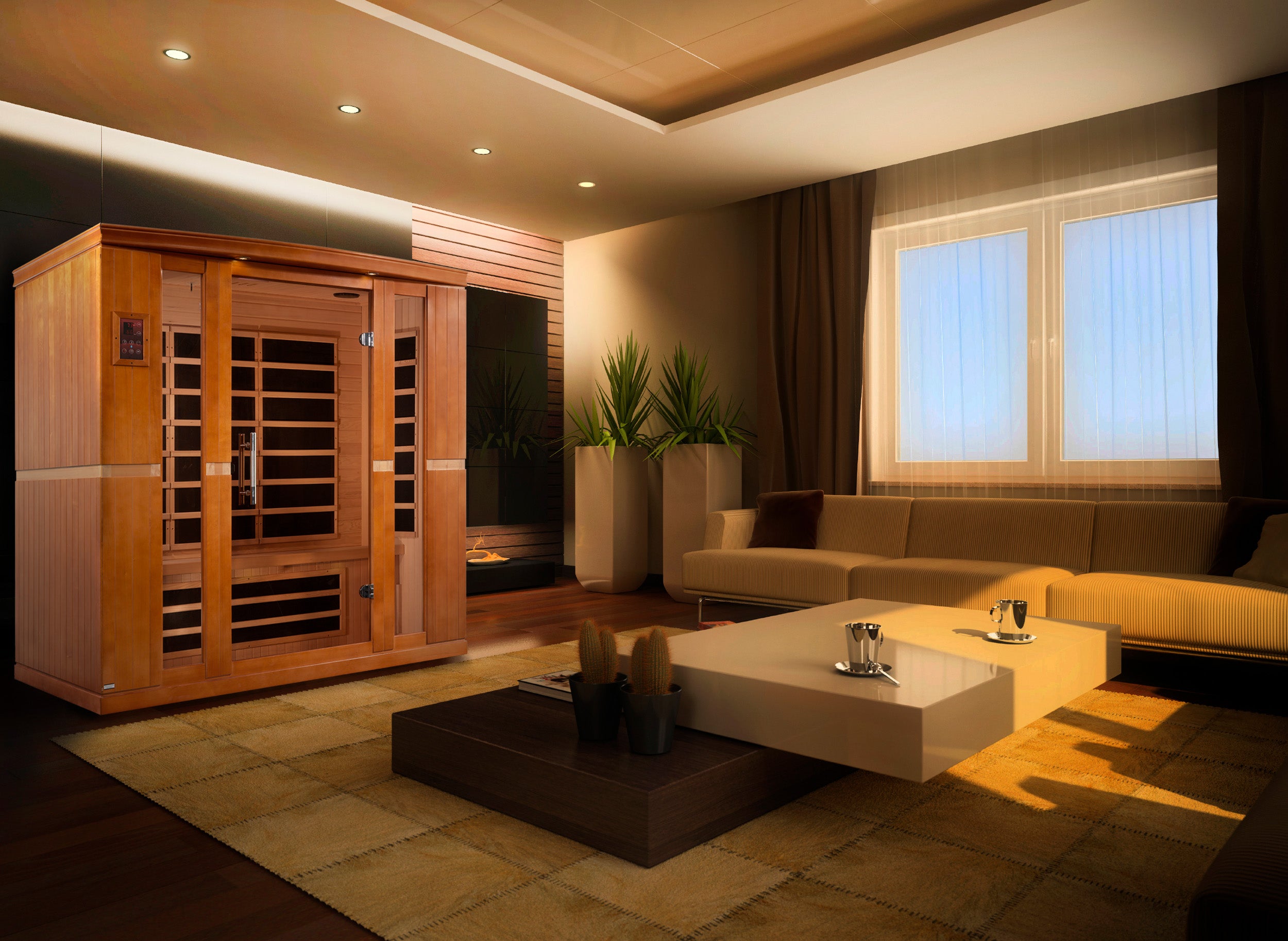 Dynamic Bergamo Elite 4-person Ultra Low EMF FAR Infrared Sauna