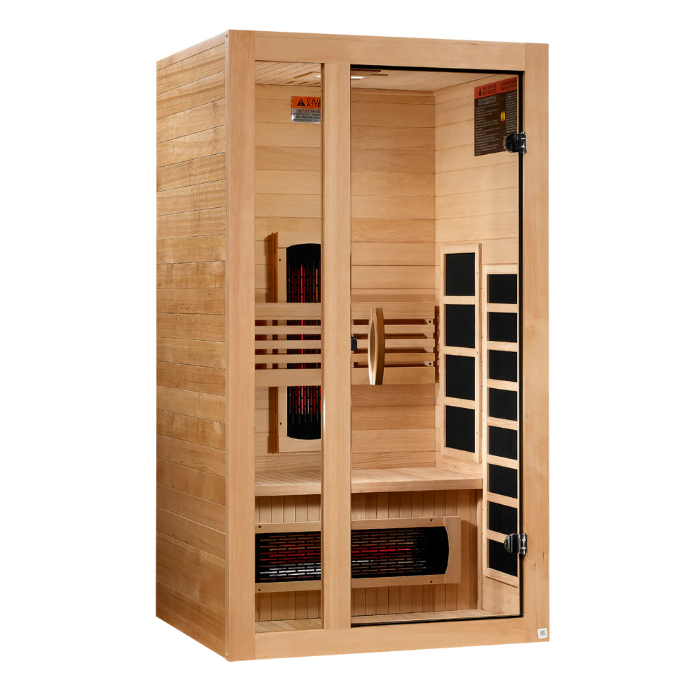Dynamic Gracia 1-2-Person Full Spectrum Near Zero EMF FAR Infrared Sauna (Canadian Hemlock)