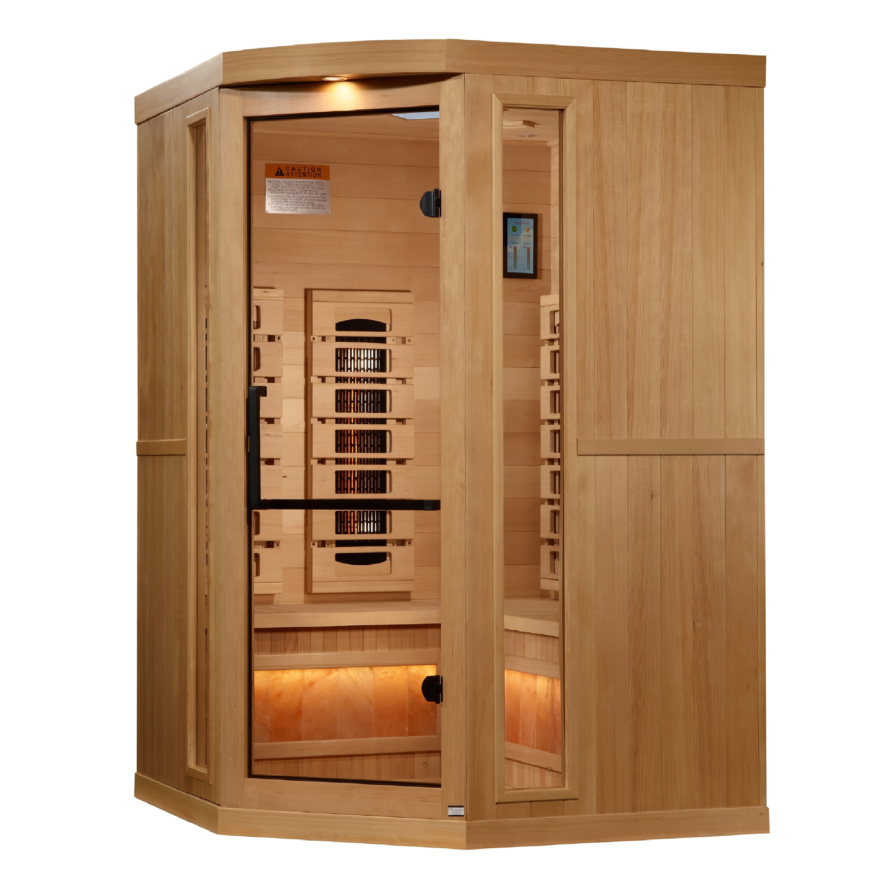 Golden Designs 3-Person Corner Full Spectrum PureTech™ Near Zero EMF FAR Infrared Sauna with Himalayan Salt Bar (Copy)