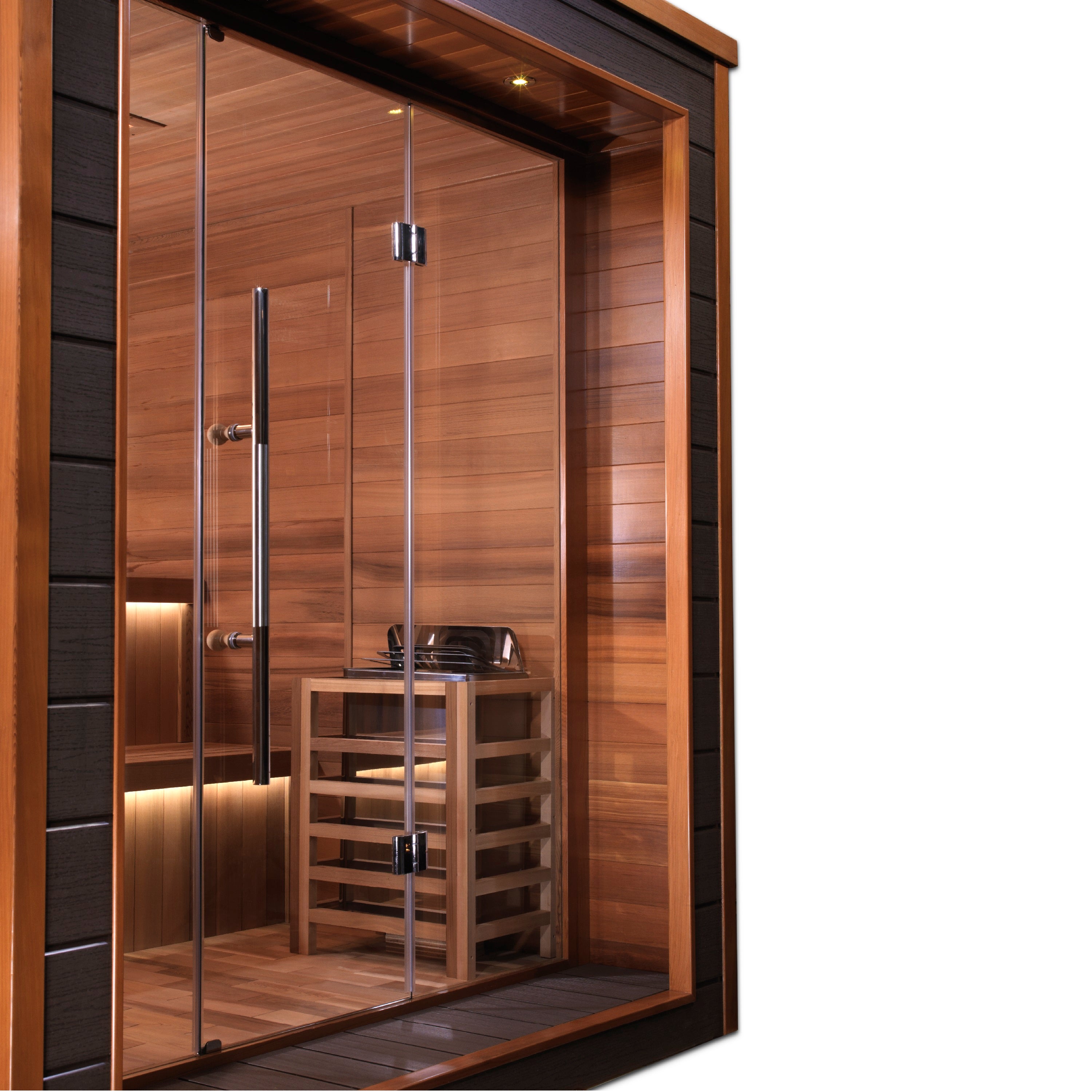 Golden Designs Bergen 6 Person Outdoor Traditional Sauna (GDI-8206-01) - Canadian Red Cedar Interior
