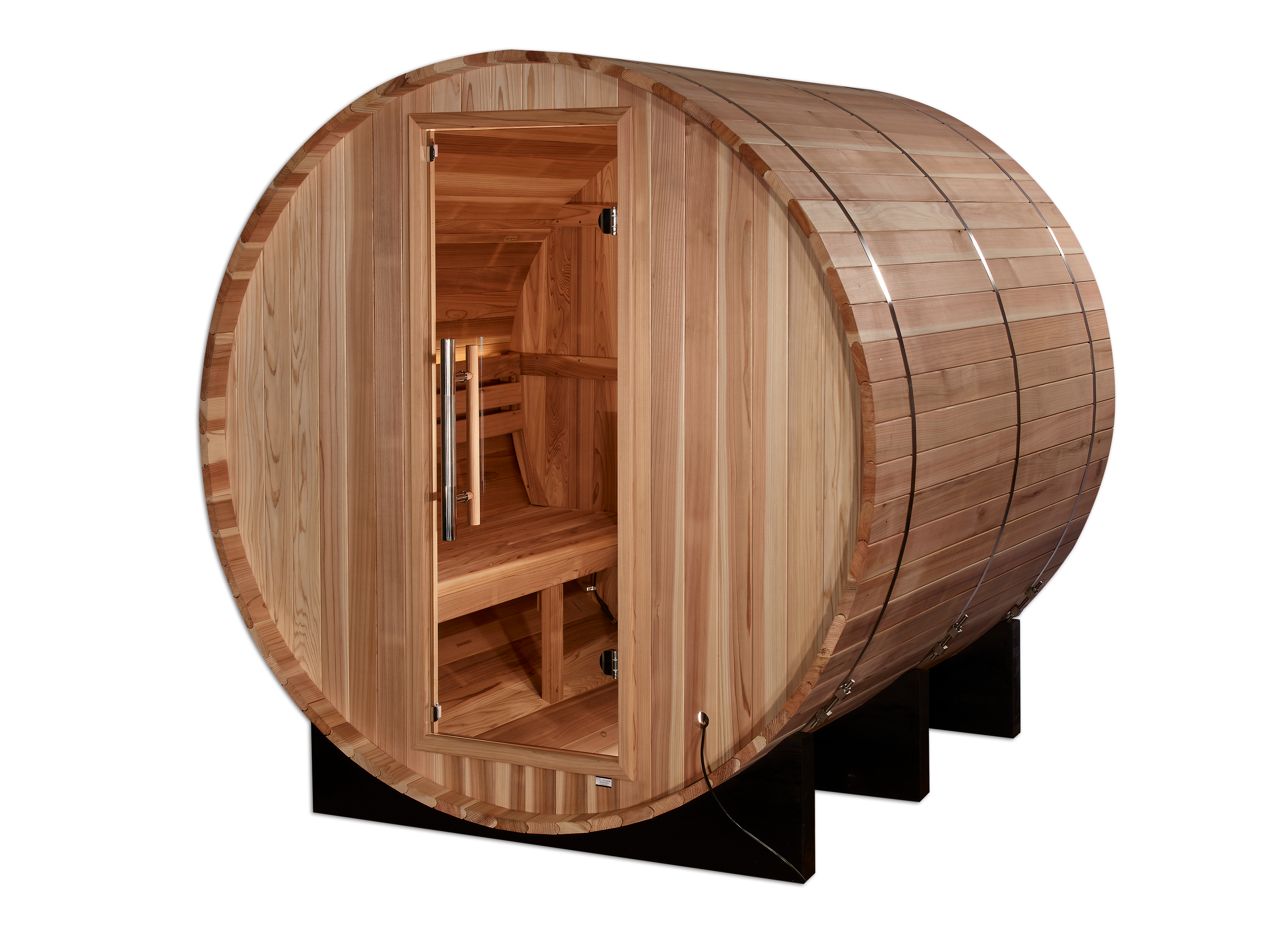Golden Designs "Arosa" 4 Person Barrel Traditional Sauna - Pacific Cedar