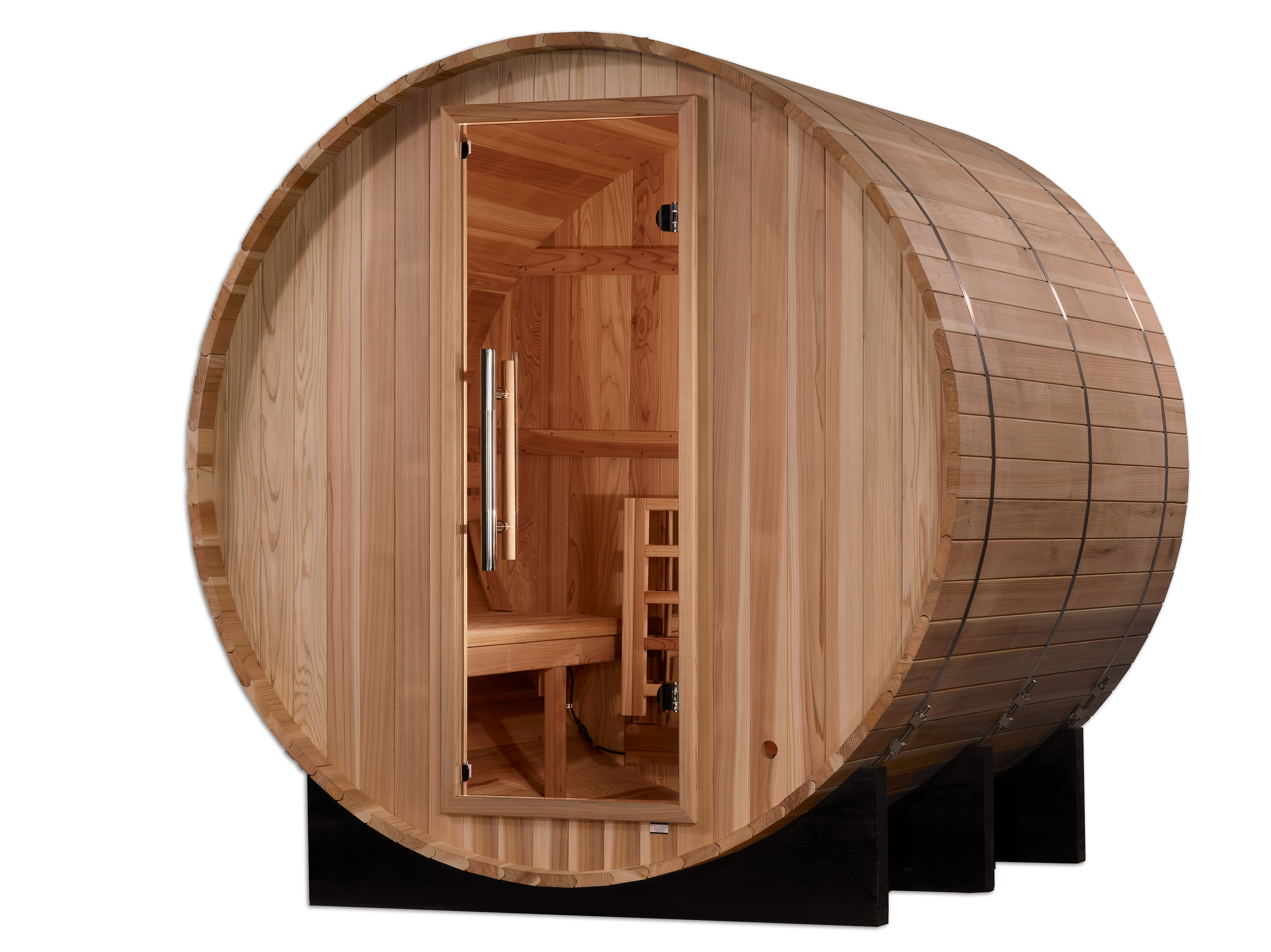 Golden Designs "Arosa" 4 Person Barrel Traditional Sauna - Pacific Cedar