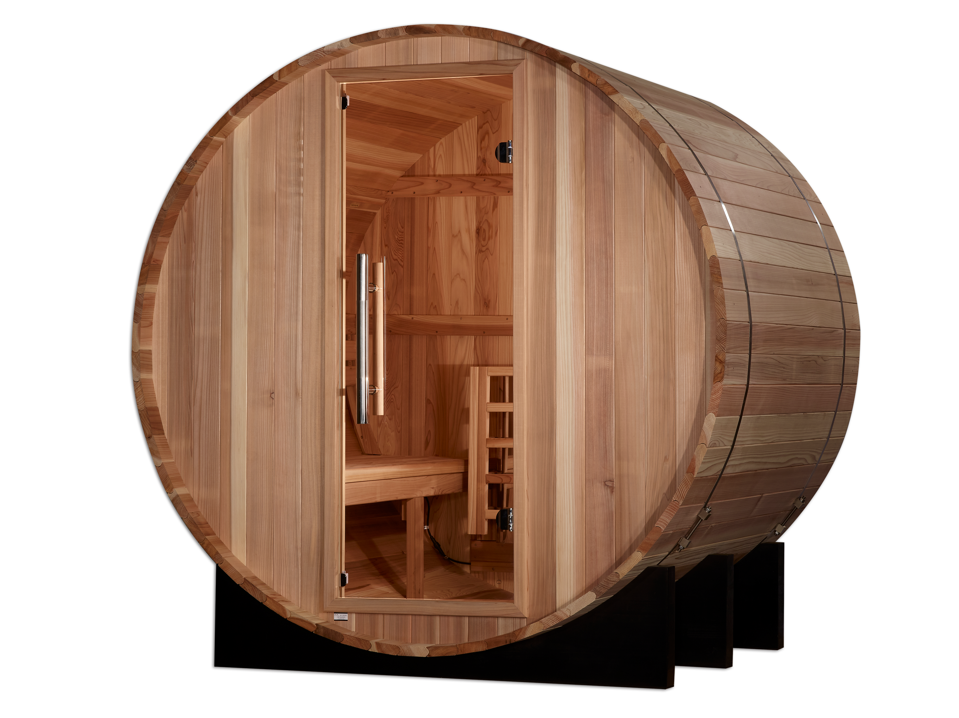 Golden Designs "St. Moritz" 2 Person Barrel Traditional Sauna - Pacific Cedar