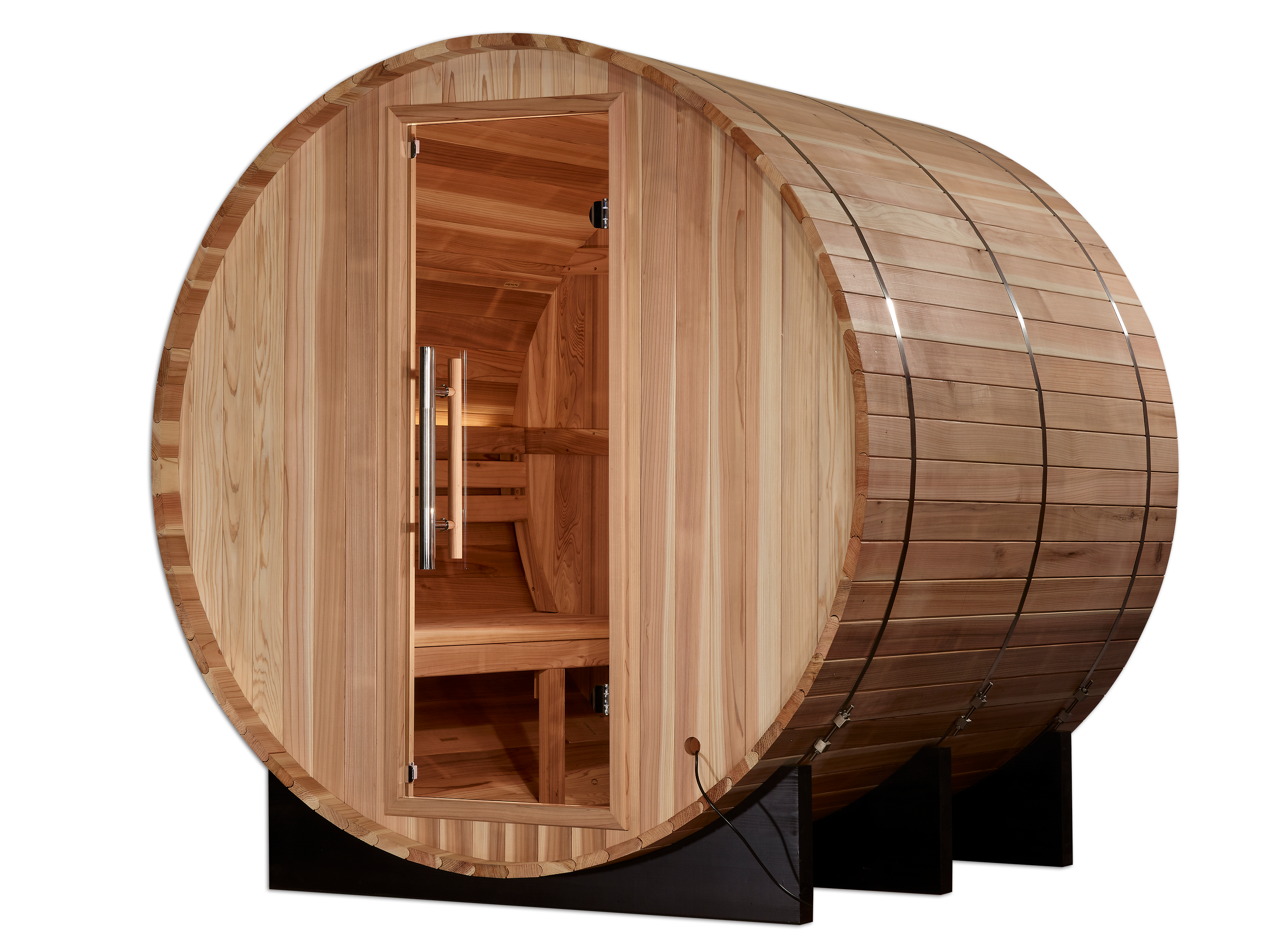 Golden Designs "Arosa" 4 Person Barrel Traditional Sauna - Pacific Cedar