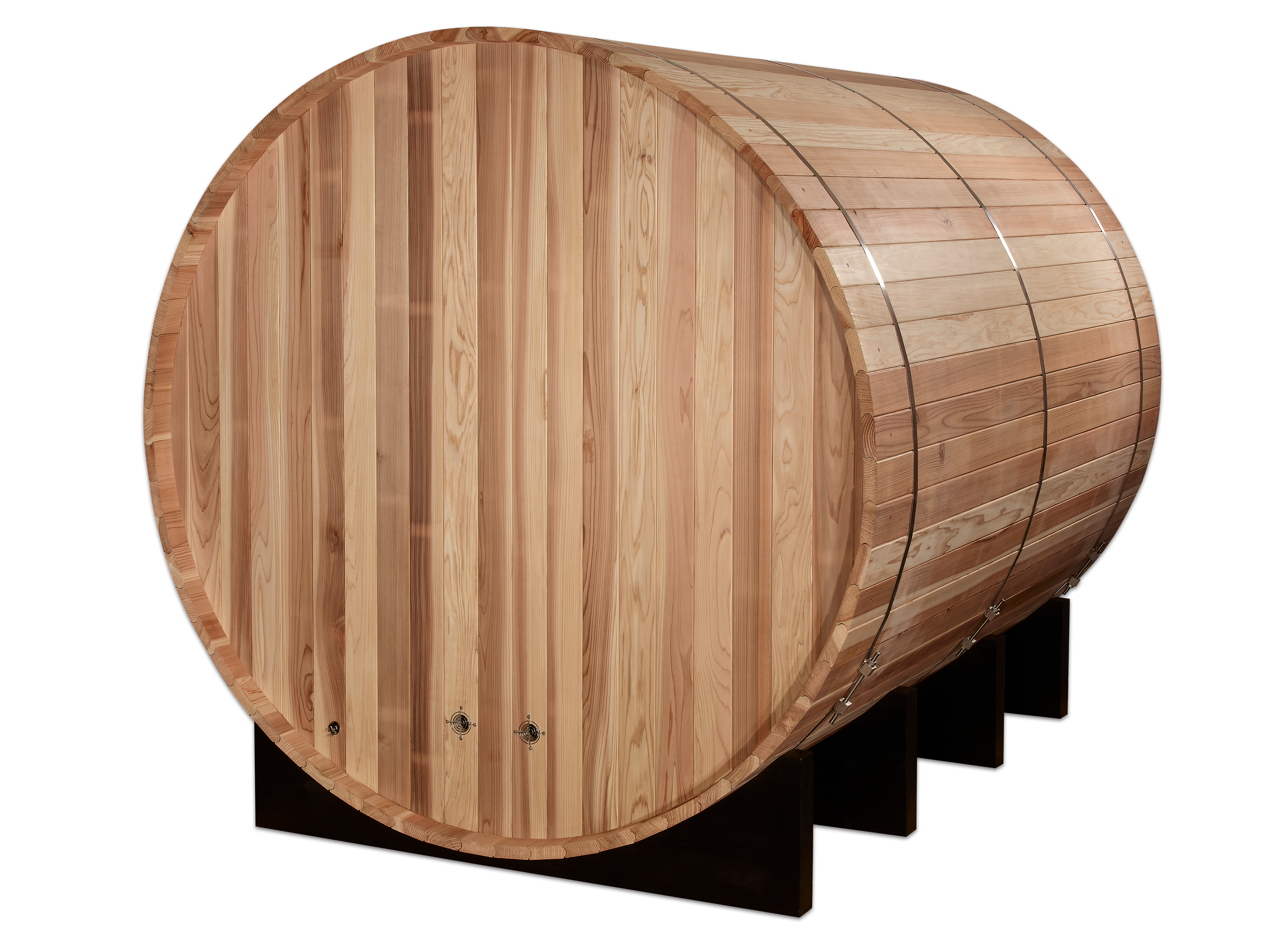 Golden Designs "Klosters" 6 Person Barrel Traditional Sauna - Pacific Cedar