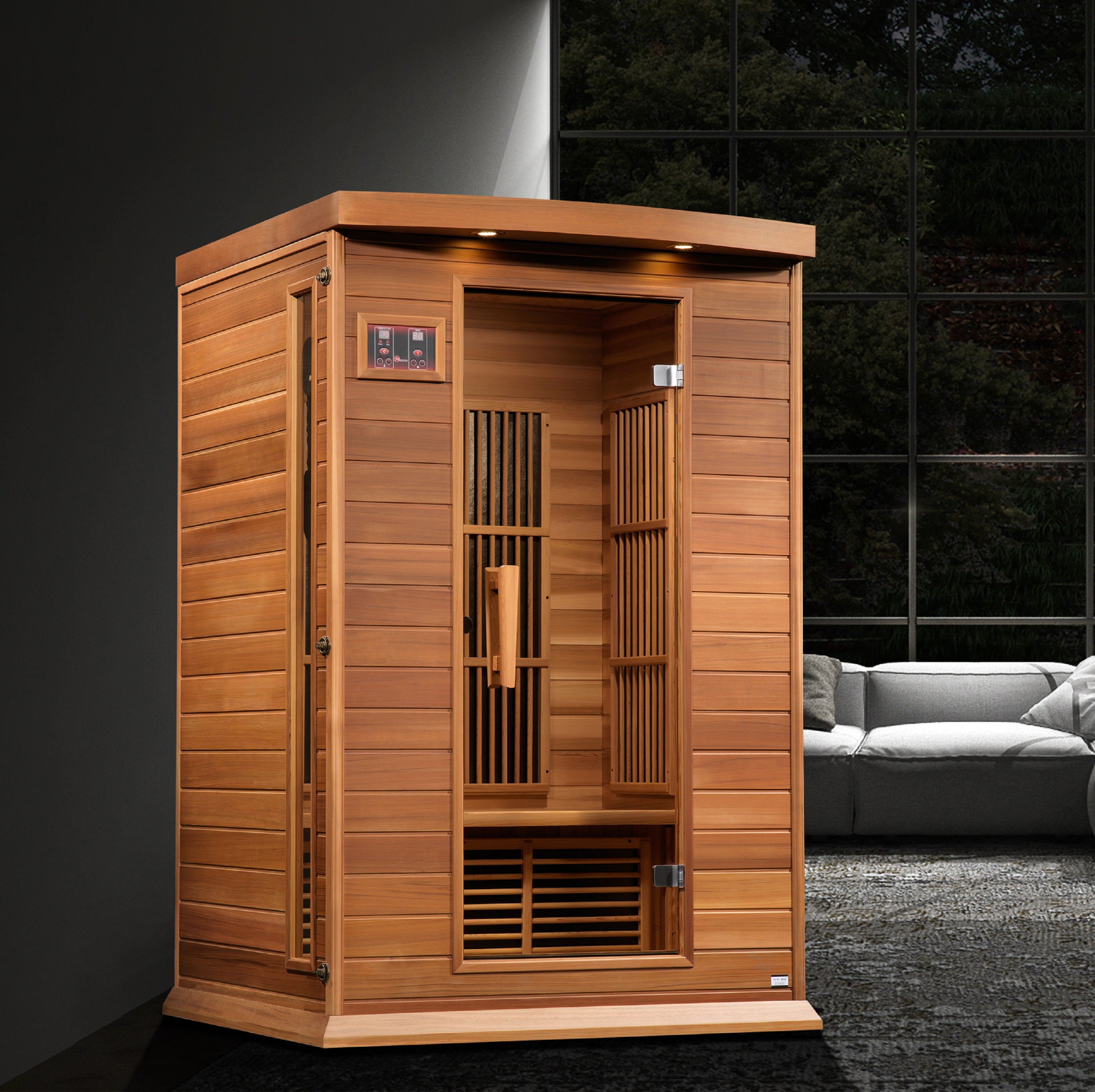 Maxxus 2-Person Near Zero EMF FAR Infrared Sauna (Canadian Red Cedar)