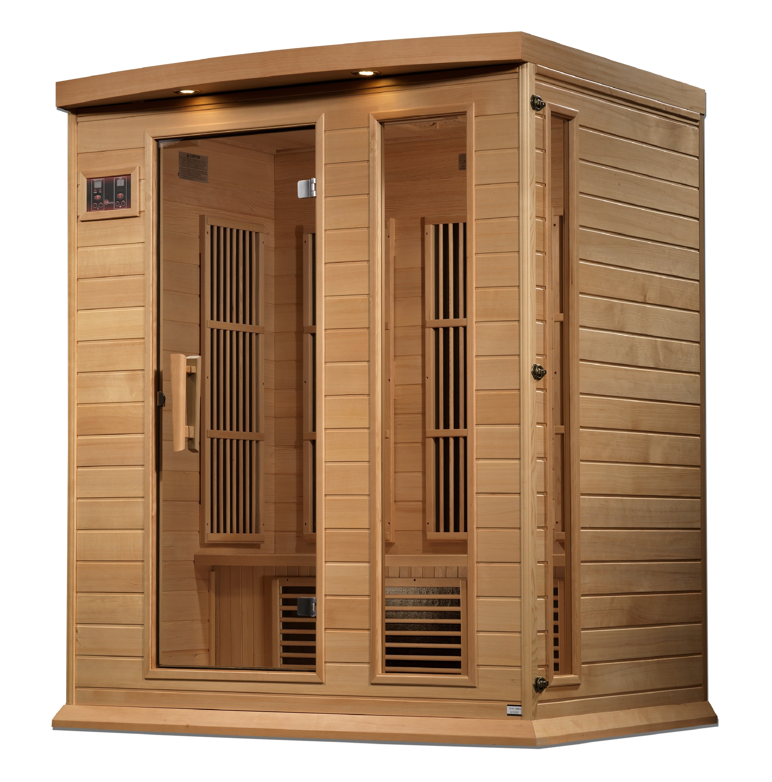 Maxxus 3-Person Near Zero EMF (Under 3MG) FAR Infrared Sauna (Canadian Hemlock)