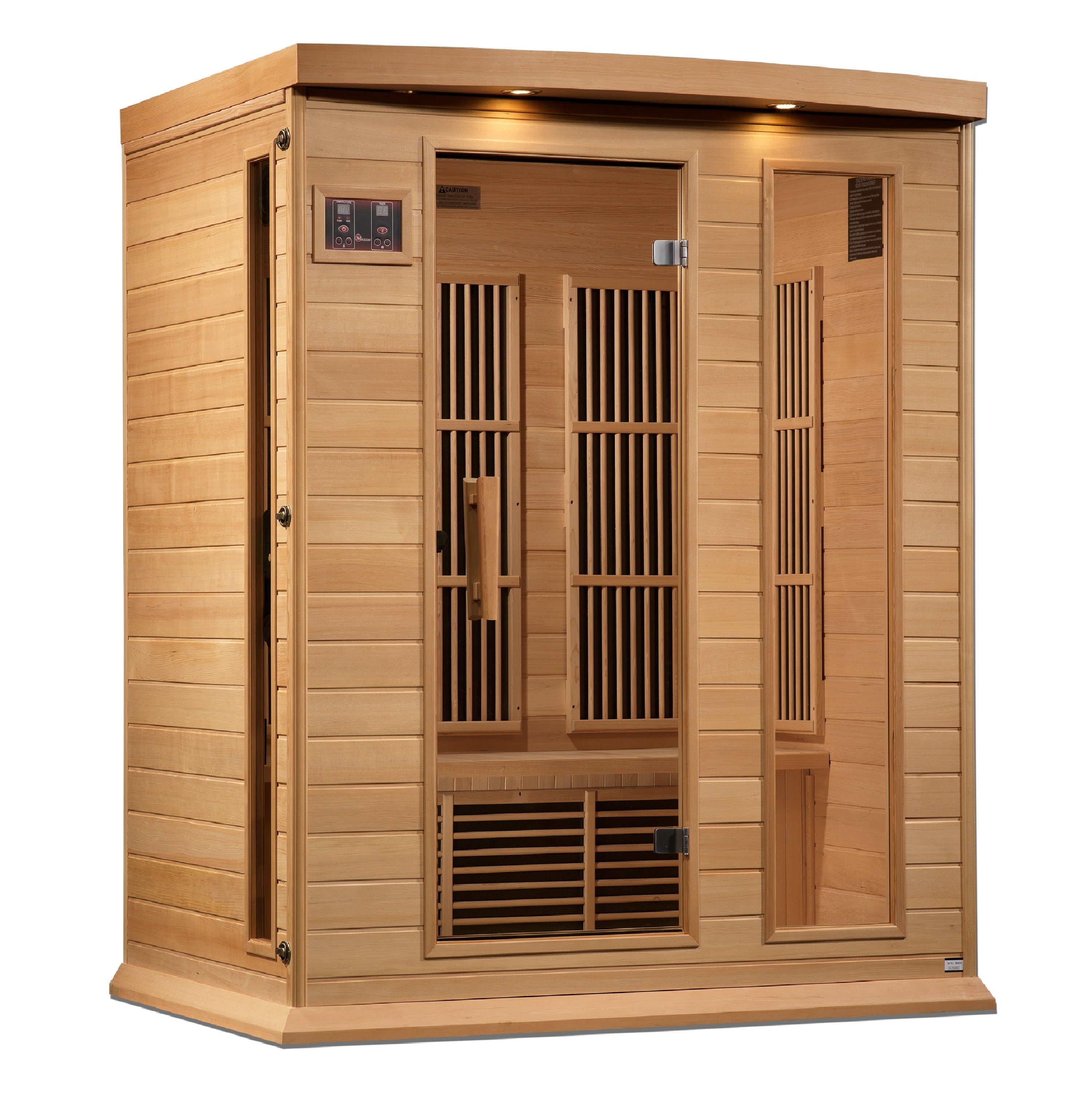 Maxxus 3-Person Near Zero EMF (Under 3MG) FAR Infrared Sauna (Canadian Hemlock)