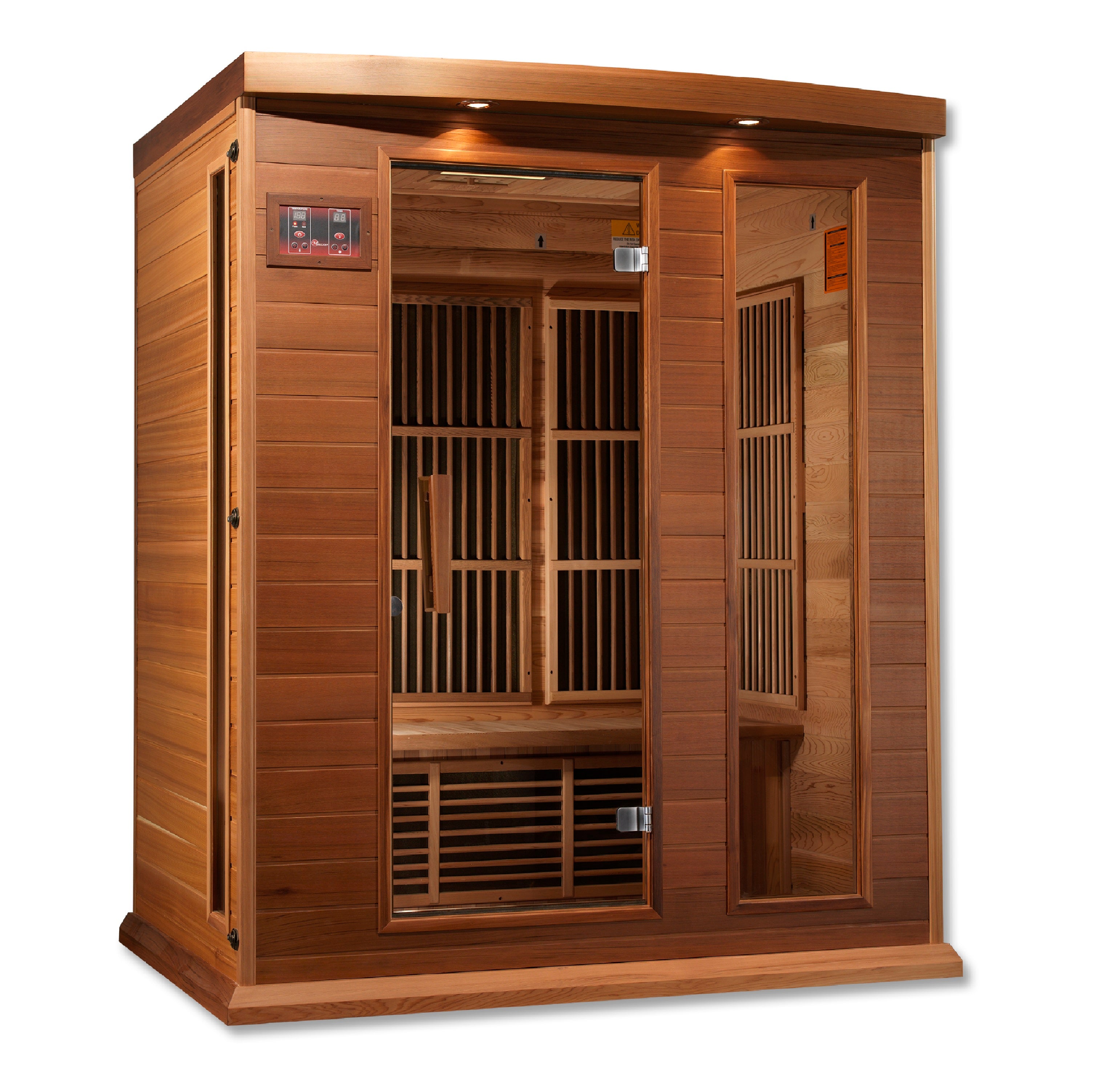 Maxxus 3-Person Low EMF (Between 5-10MG) FAR Infrared Sauna (Canadian Red Cedar)