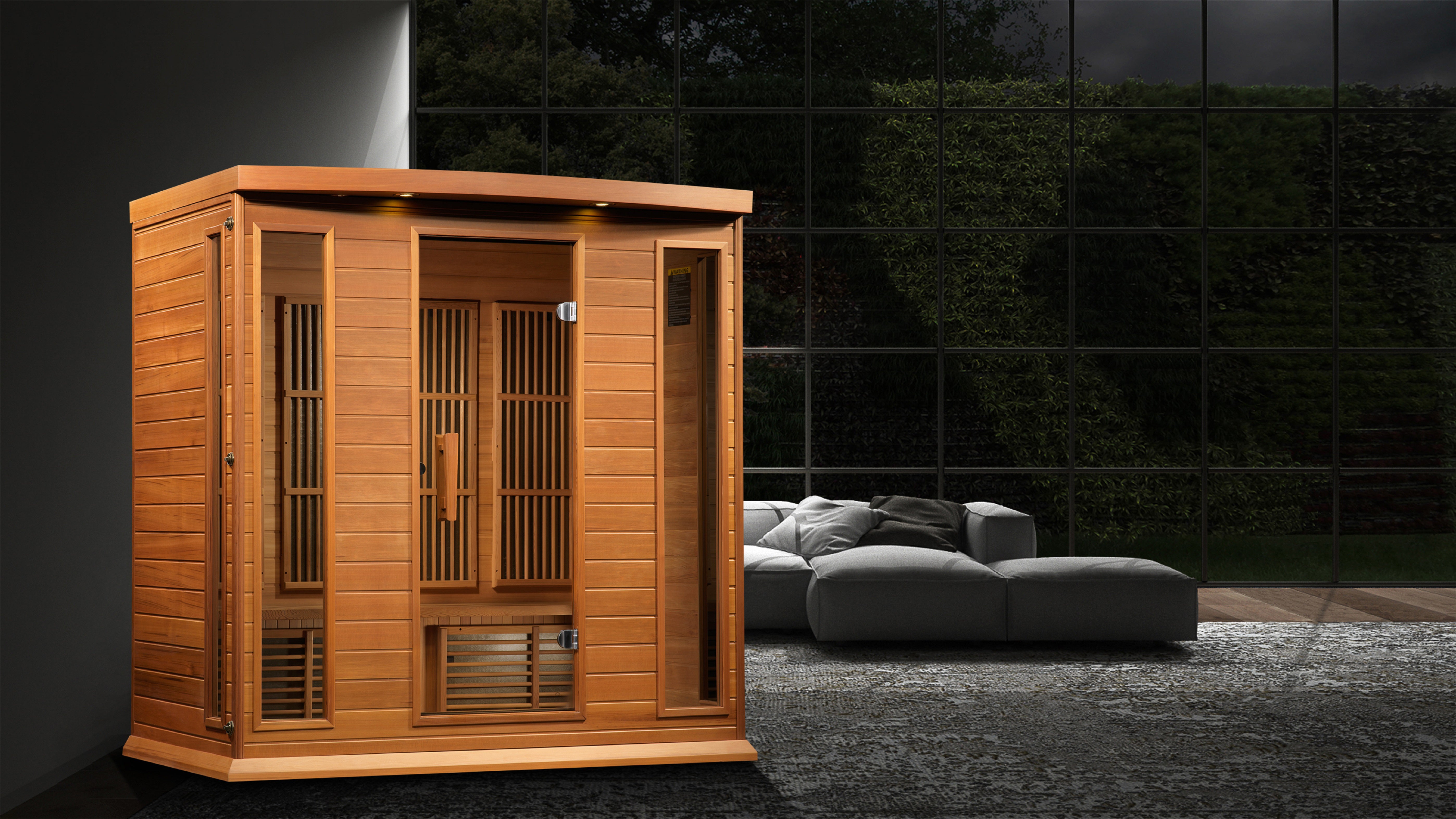 Maxxus 4-Person Near Zero EMF FAR Infrared Sauna (Canadian Red Cedar)
