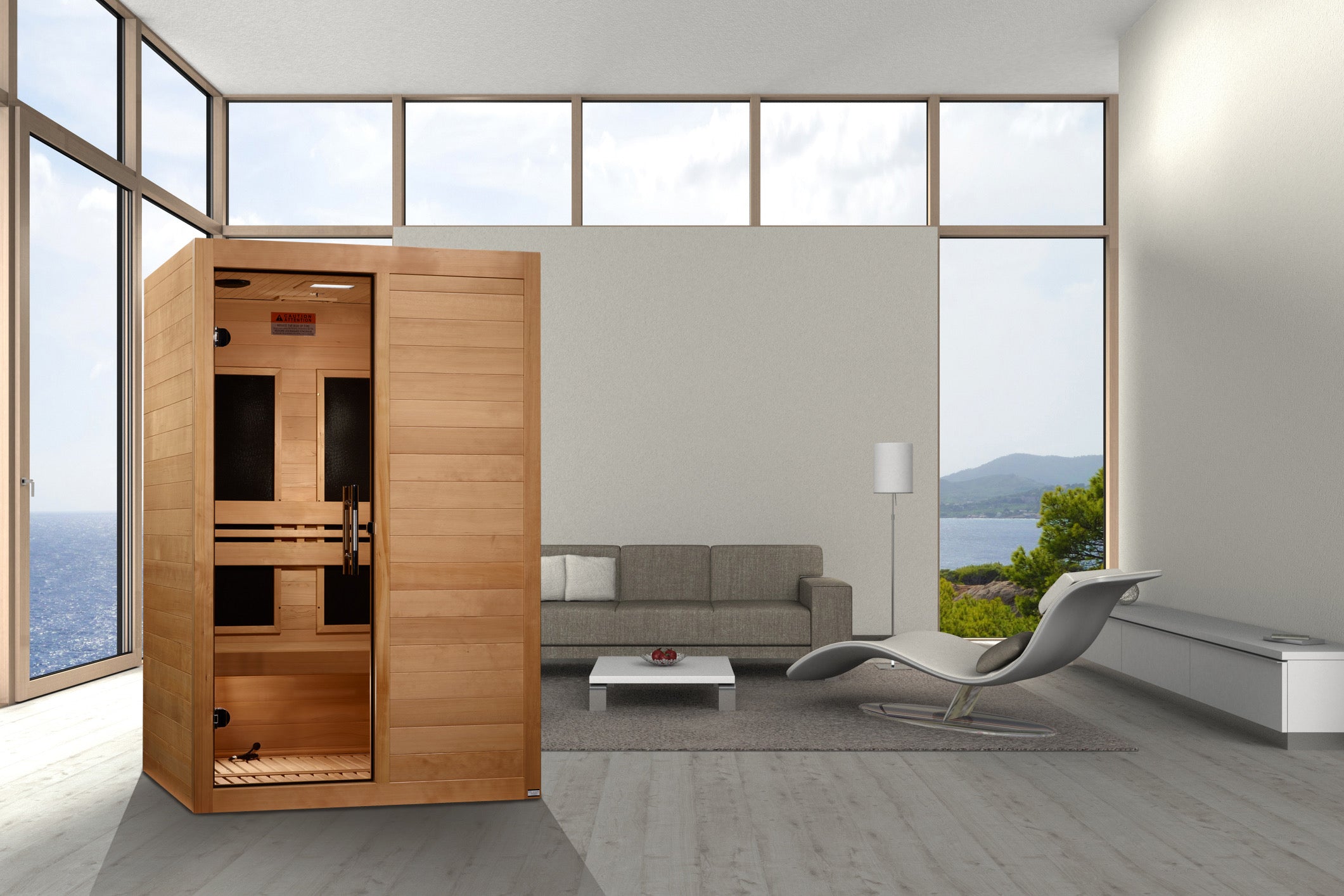 Maxxus S-Line Yoga 2-Person Low EMF (Between 5-10MG) FAR Infrared Sauna (Canadian Hemlock)