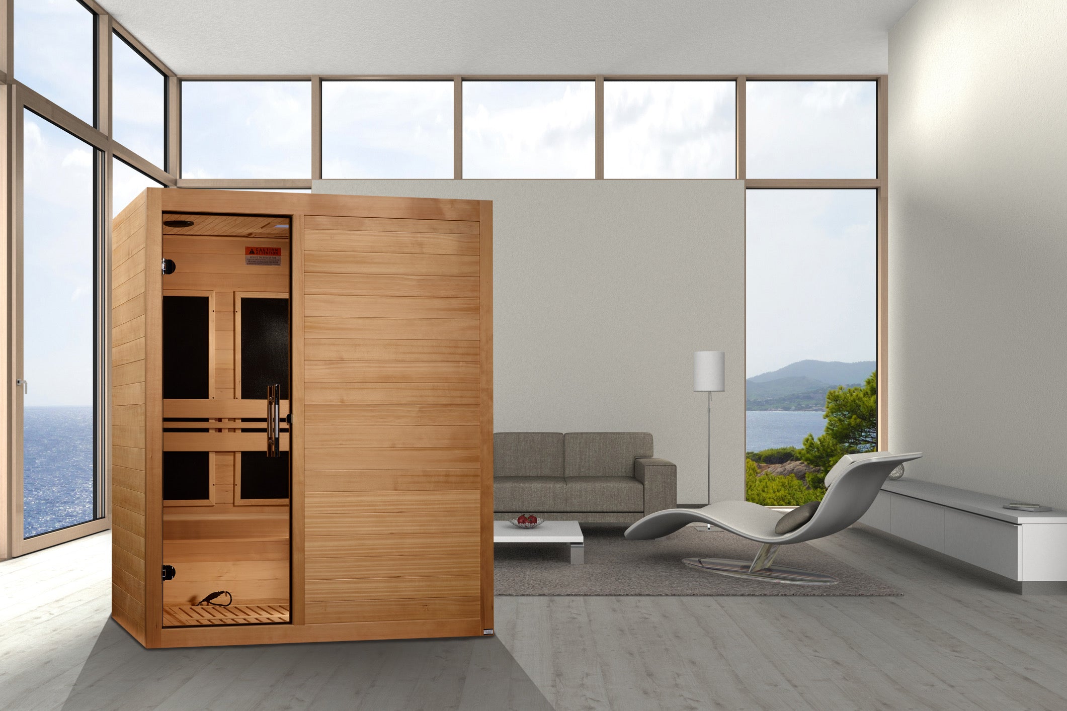 Maxxus S-Line Yoga 3-Person Ultra Low EMF FAR Infrared Sauna (Canadian Hemlock)