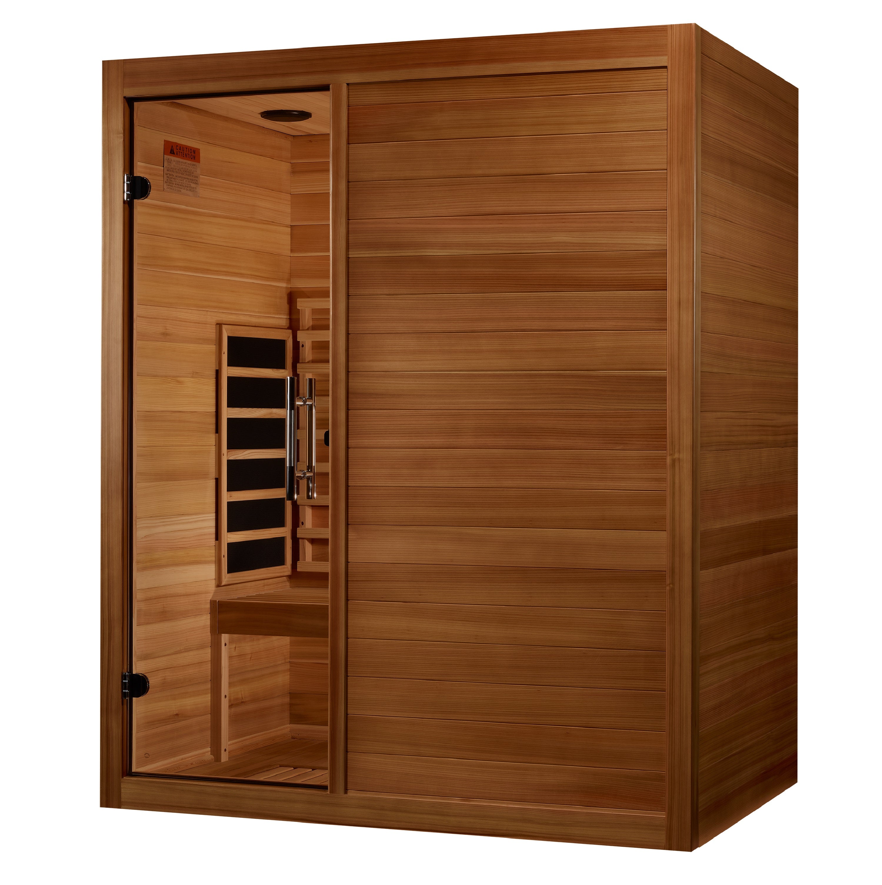 Maxxus S-Line Yoga 3-Person Full Spectrum Near Zero EMF FAR Infrared Sauna (Canadian Hemlock)