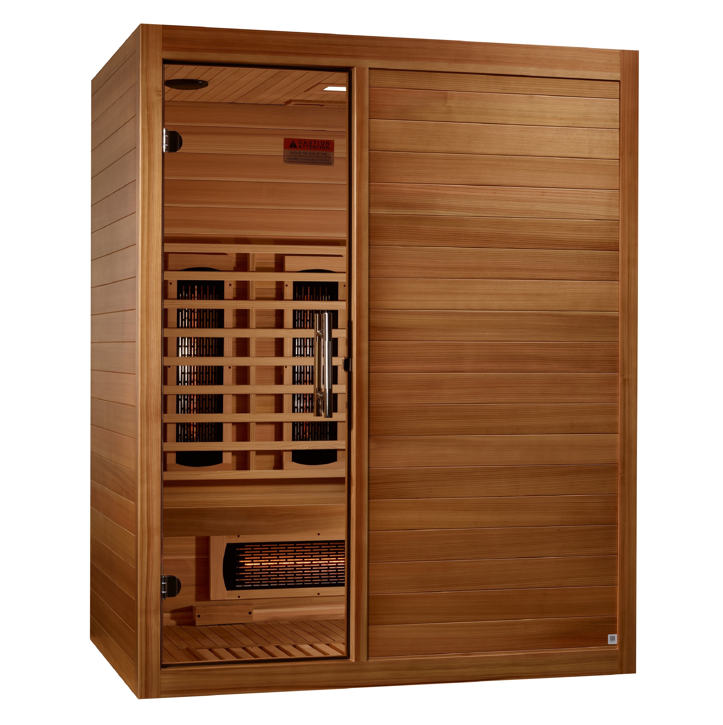 Maxxus S-Line Yoga 3-Person Full Spectrum Near Zero EMF FAR Infrared Sauna (Canadian Hemlock)