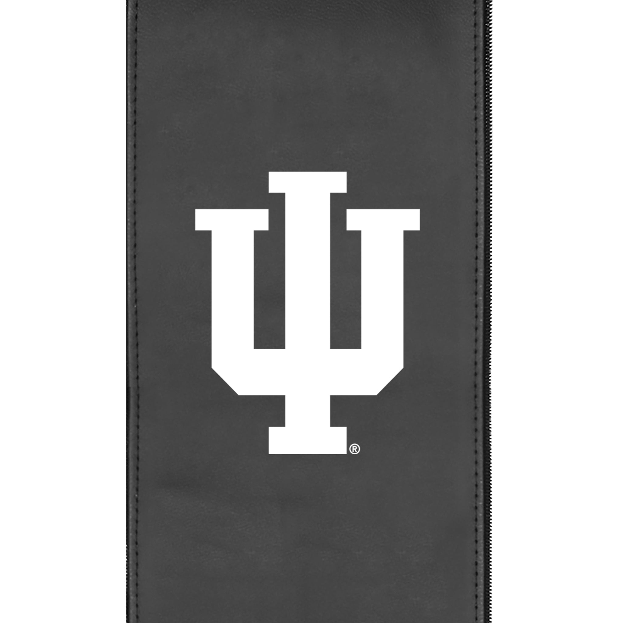Silver Loveseat with Indiana University Primary Logo
