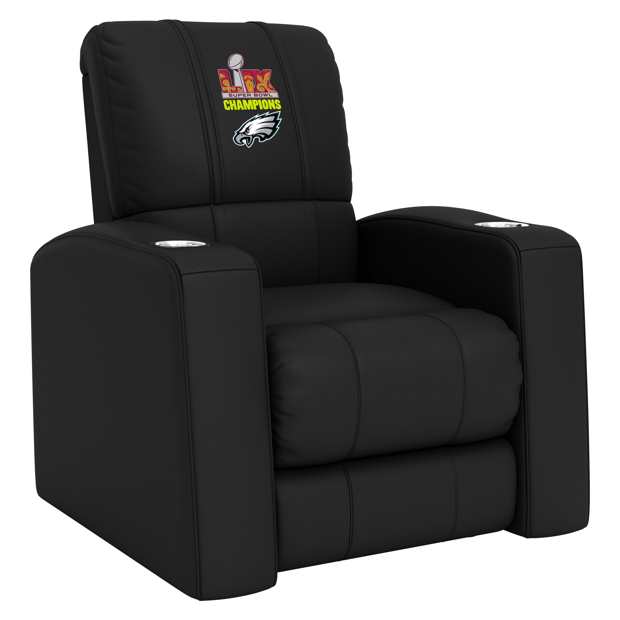 Relax Home Theater Recliner with Philadelphia Eagles Super Bowl LIX Champions Logo
