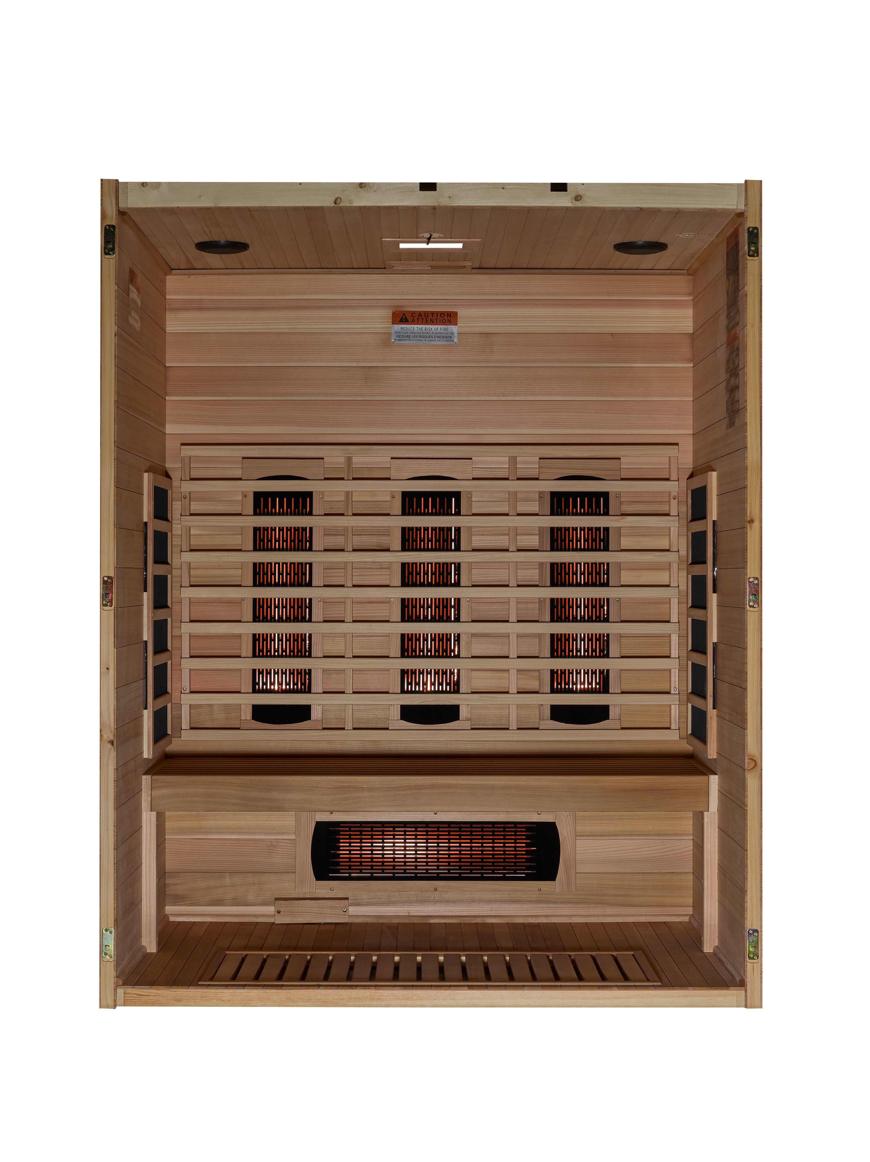 Maxxus S-Line Yoga 3-Person Full Spectrum Near Zero EMF FAR Infrared Sauna (Canadian Hemlock)