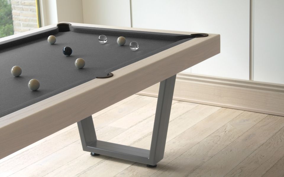 Iron industrial-style pool table