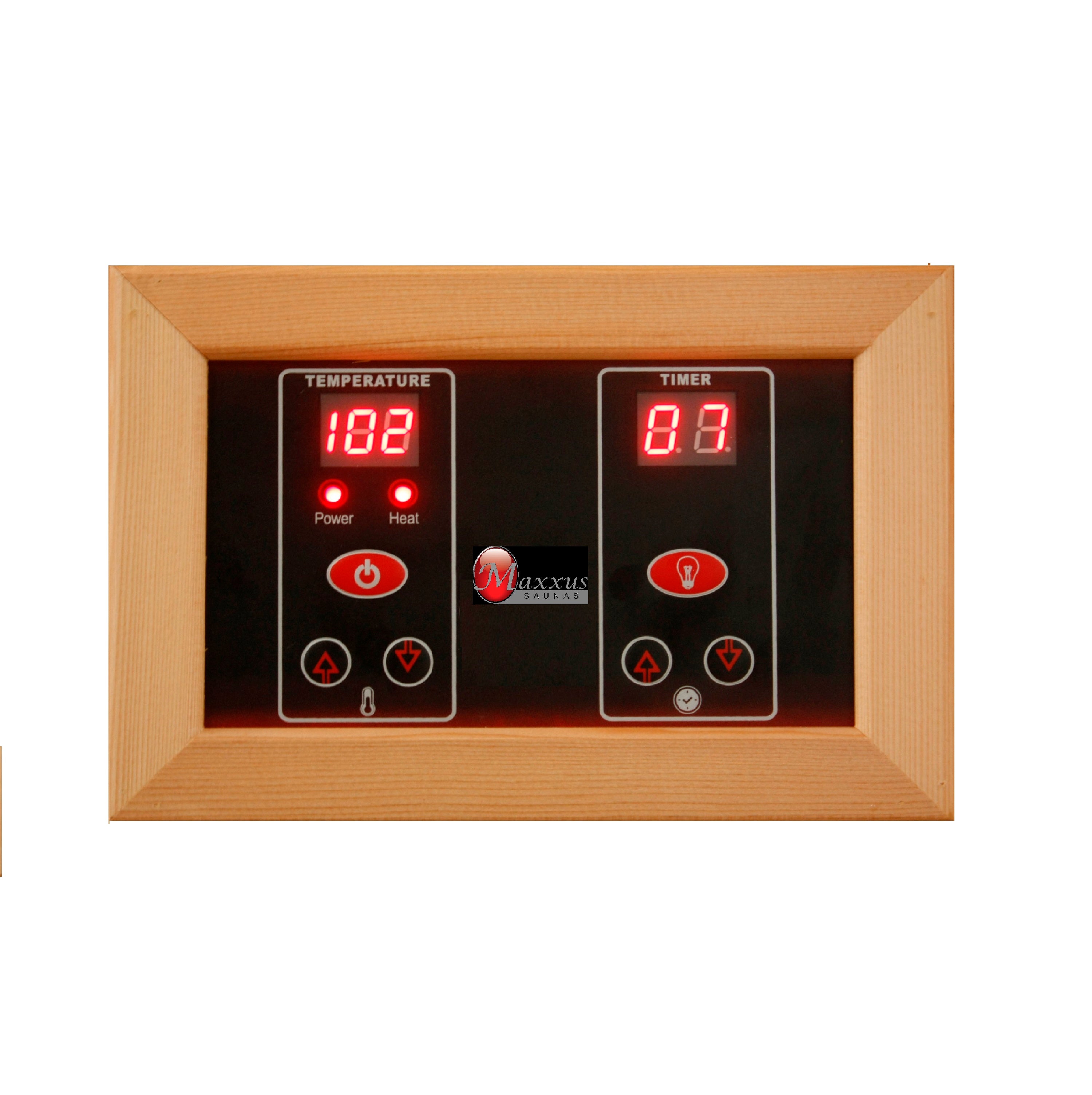 Maxxus 3-Person Corner Near Zero EMF FAR Infrared Sauna (Canadian Hemlock)