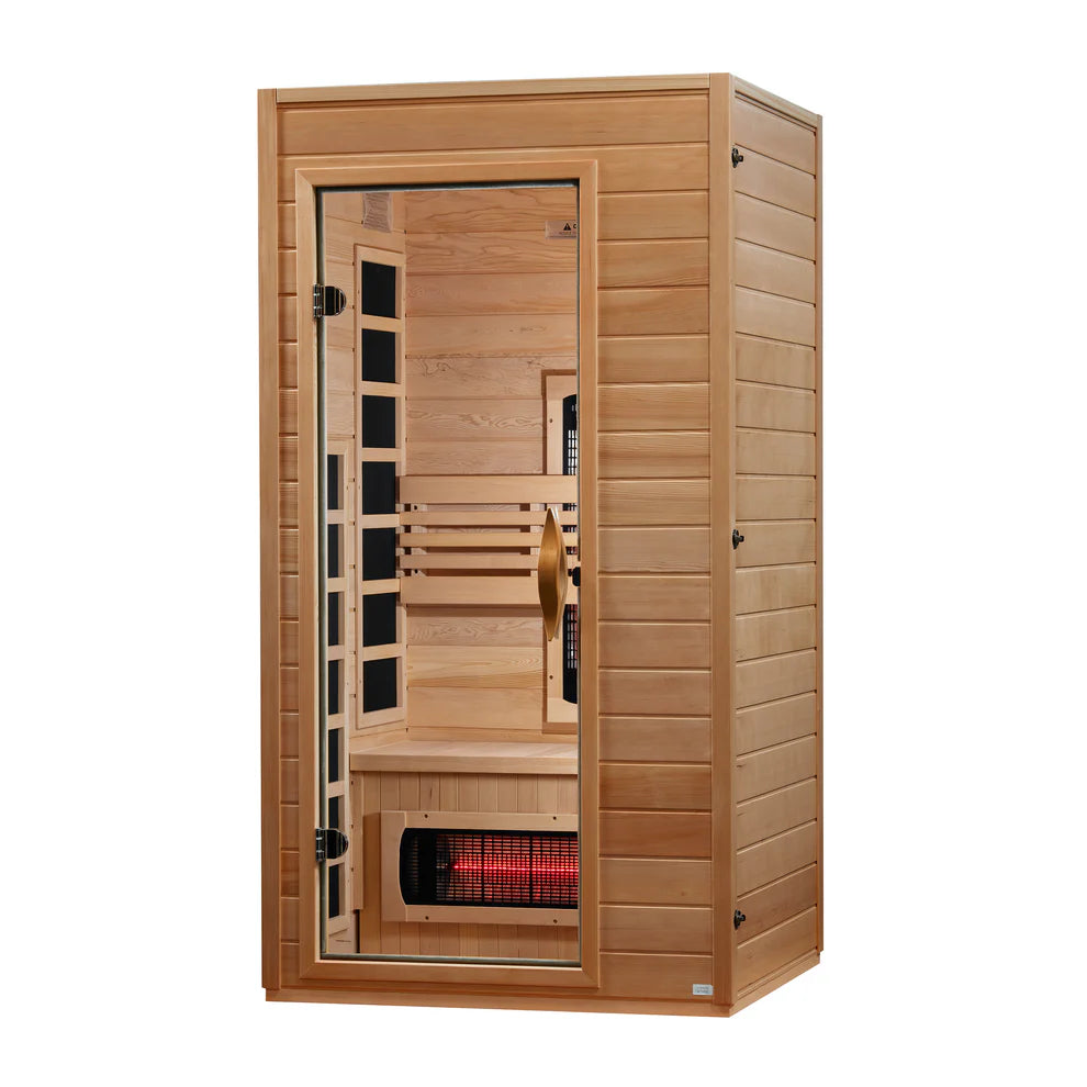 Dynamic Martin 1-2-Person Full Spectrum Near Zero EMF FAR Infrared Sauna (Canadian Hemlock)