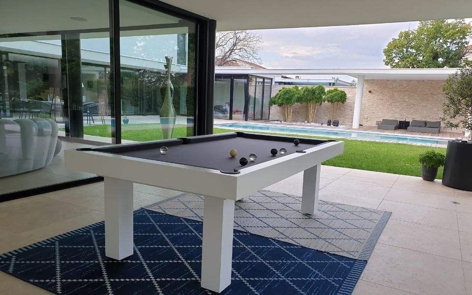 Teak billiards, indoor and outdoor