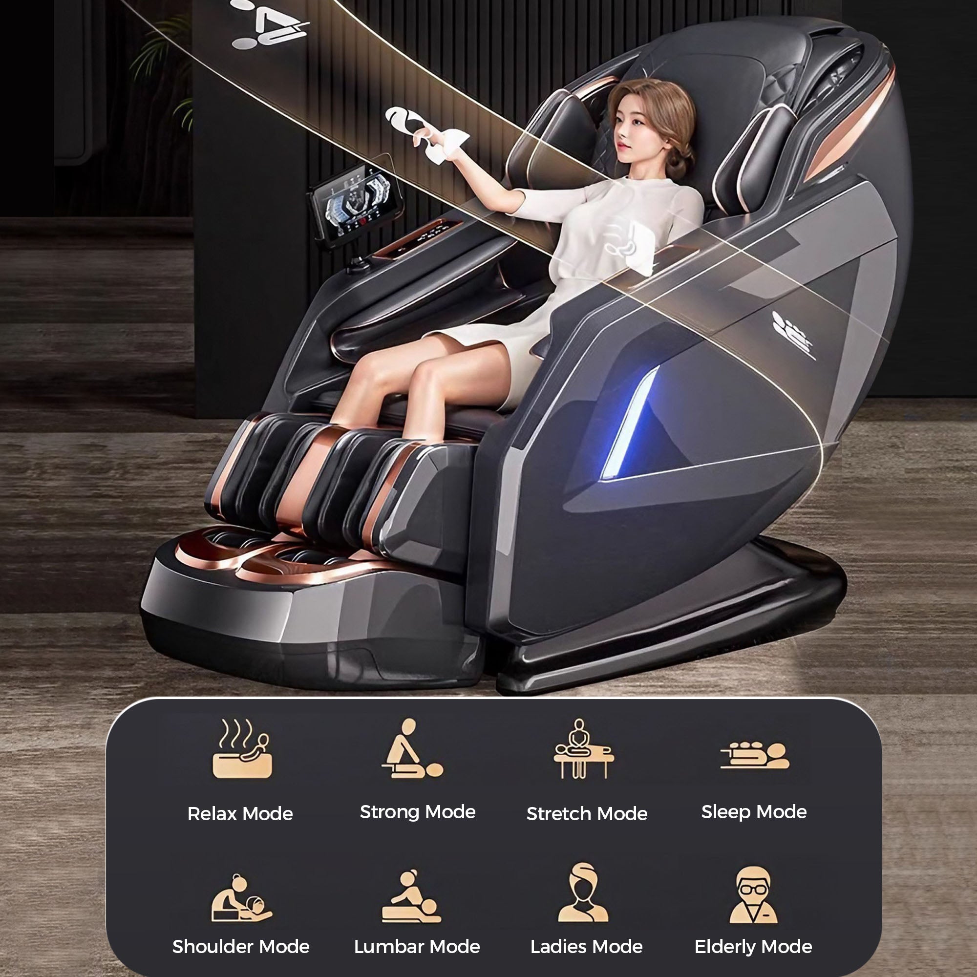 WANKO Bliss SL-Track Zero Gravity Full Body Recliner Massage Chair