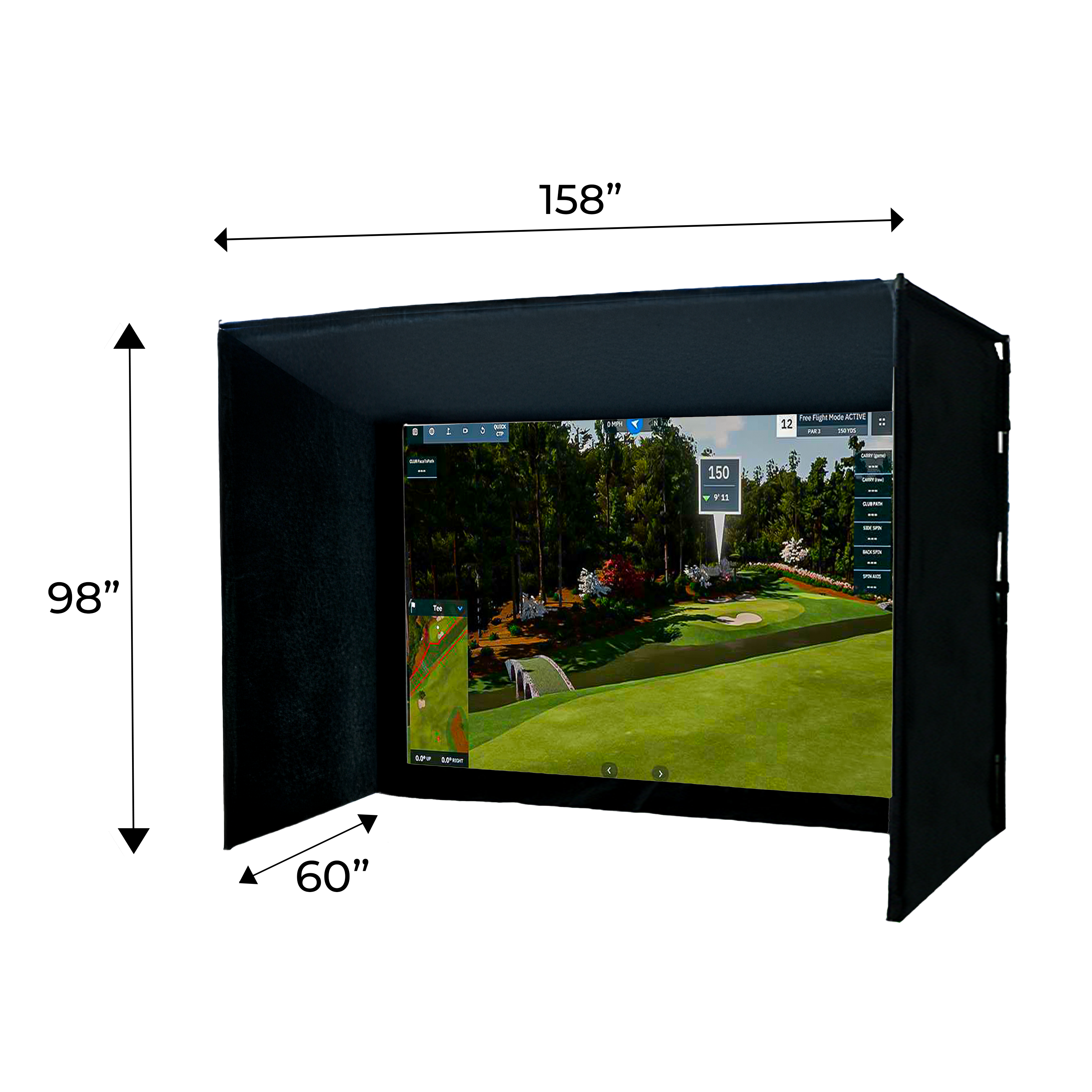 Albatross 13 Golf Simulator Enclosure - Standard Depth trackman golf simulator