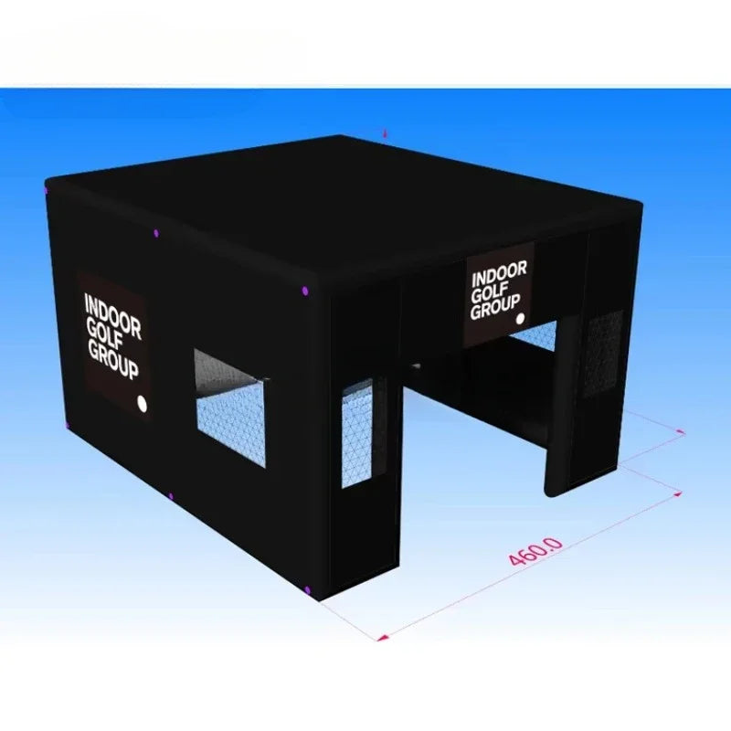 Air Sealed Golf Training Hitting Cage with Screen Inflatable Golf Simulator Driving Range Enclosure