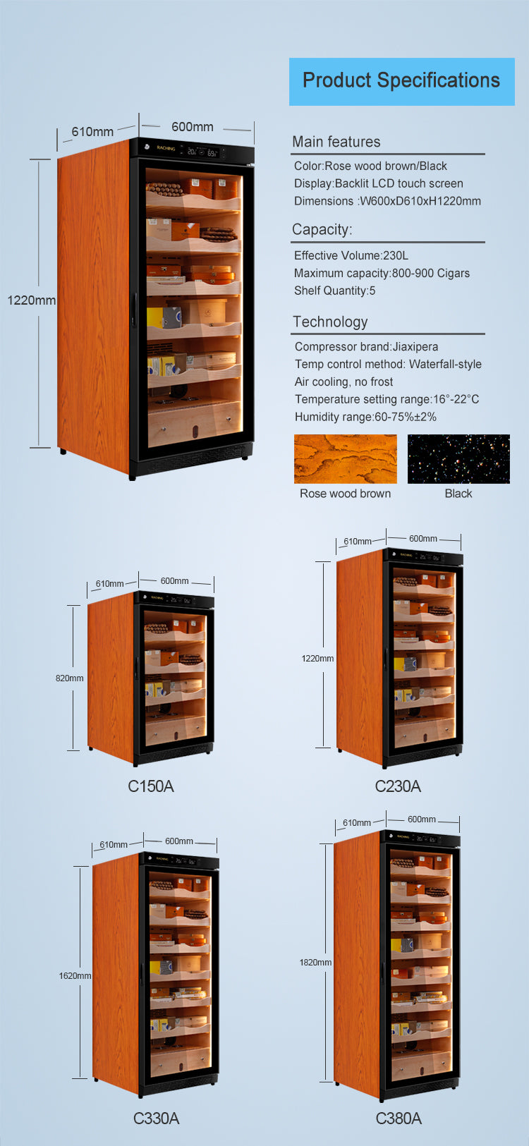C330A Cigar Humidor