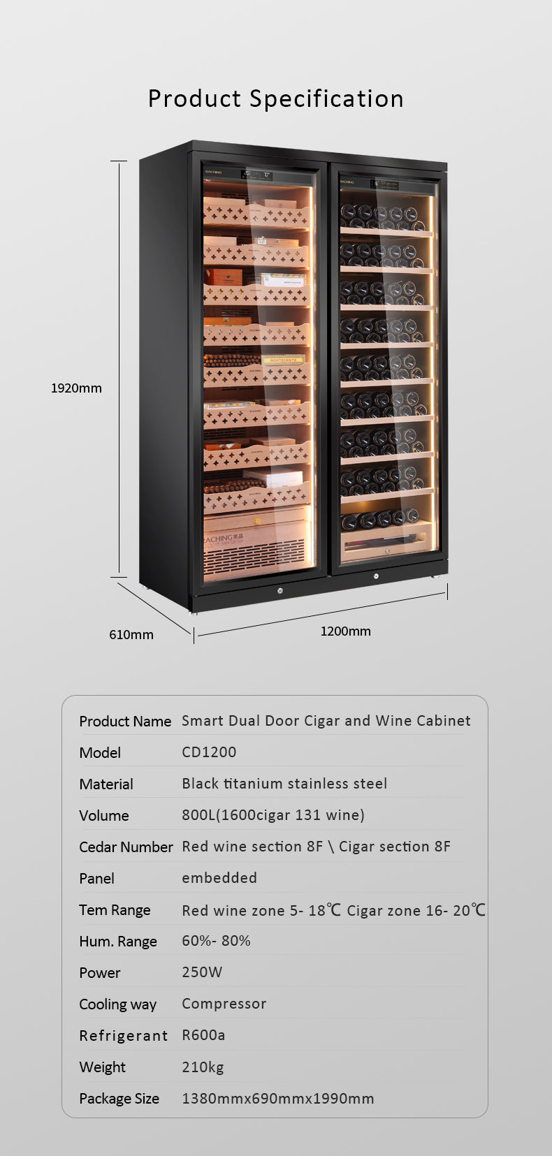 CD1200 Cigar Humidor