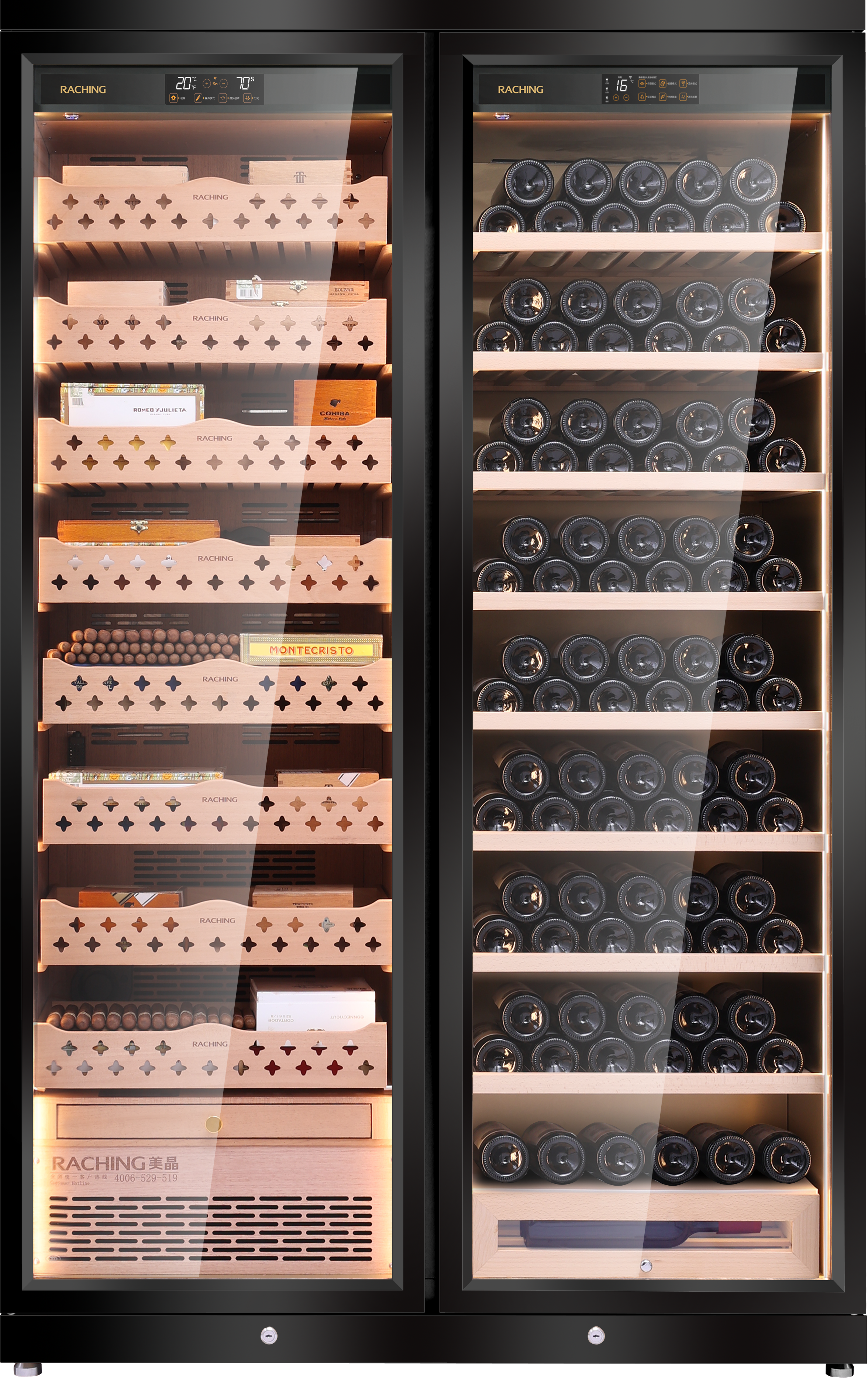 CD1200 (cigar area+wine area) Cigar Humidor