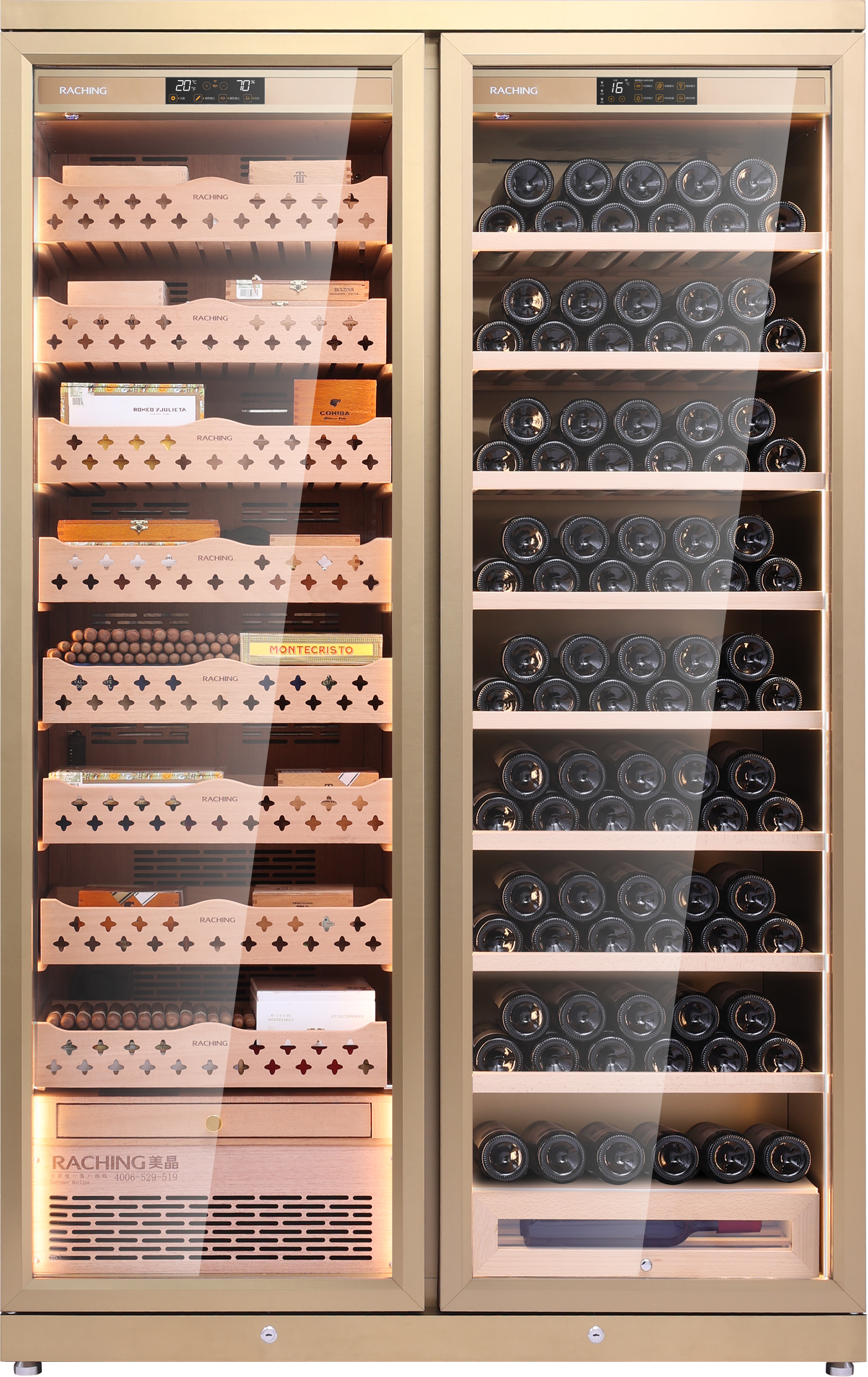 CD1200 (cigar area+wine area) Cigar Humidor