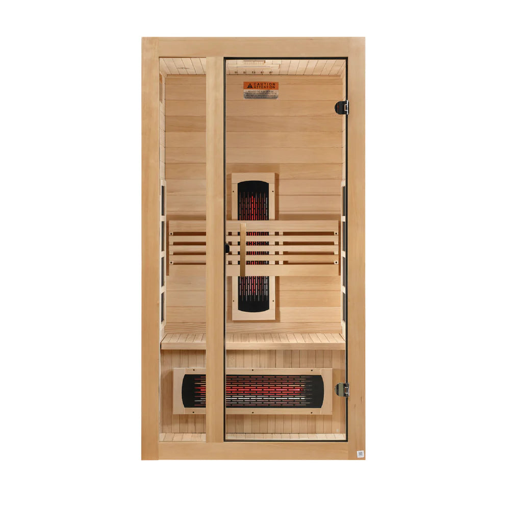 Dynamic Gracia 1-2-Person Full Spectrum Near Zero EMF FAR Infrared Sauna (Canadian Hemlock)