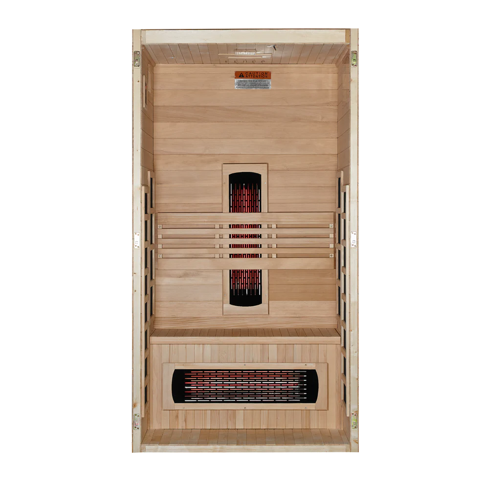 Dynamic Gracia 1-2-Person Full Spectrum Near Zero EMF FAR Infrared Sauna (Canadian Hemlock)