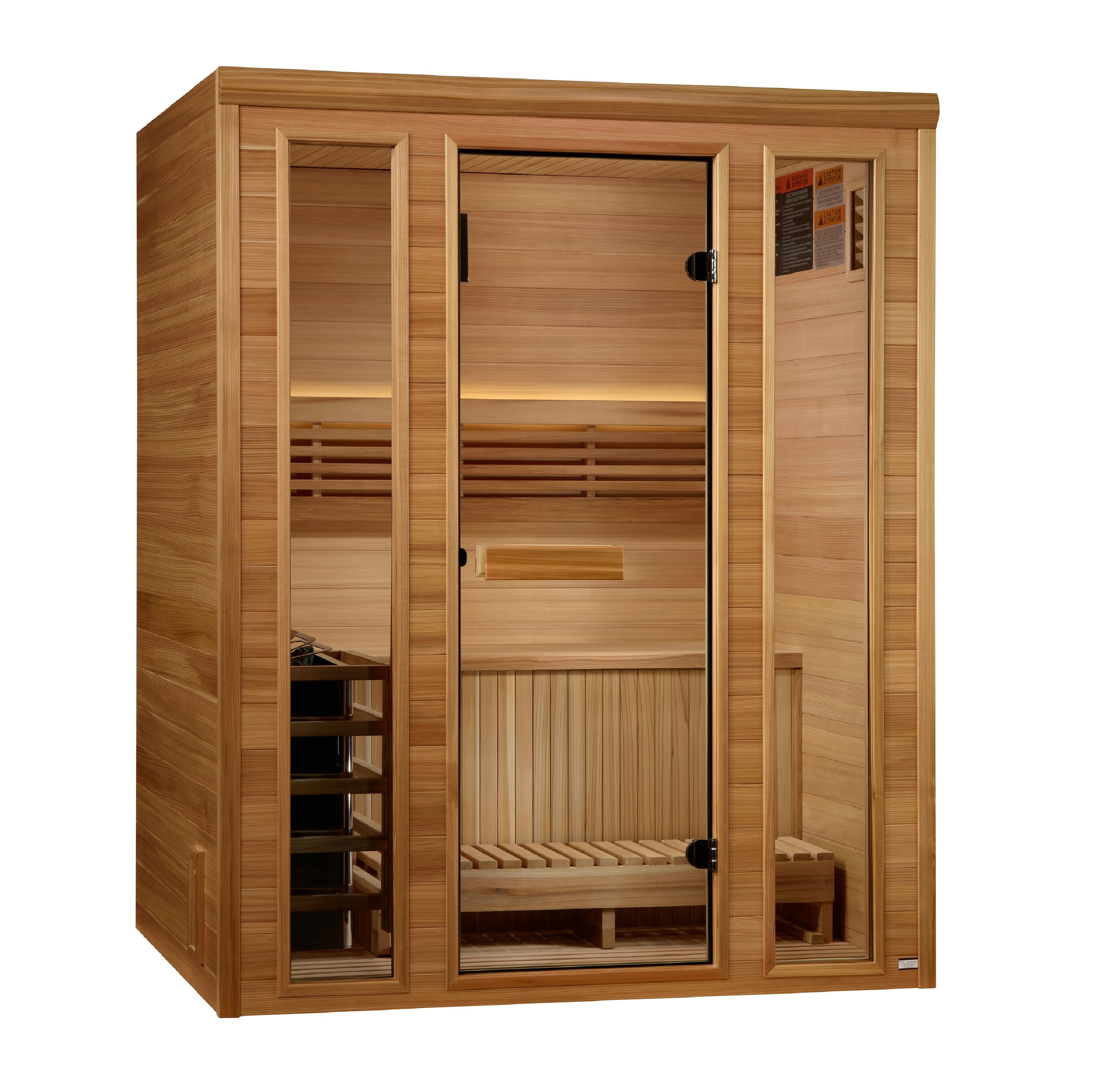 Golden Designs 2025 "Andermatt Edition" 2 - 3 Person Traditional Steam Sauna- Pacific Premium Clear Cedar