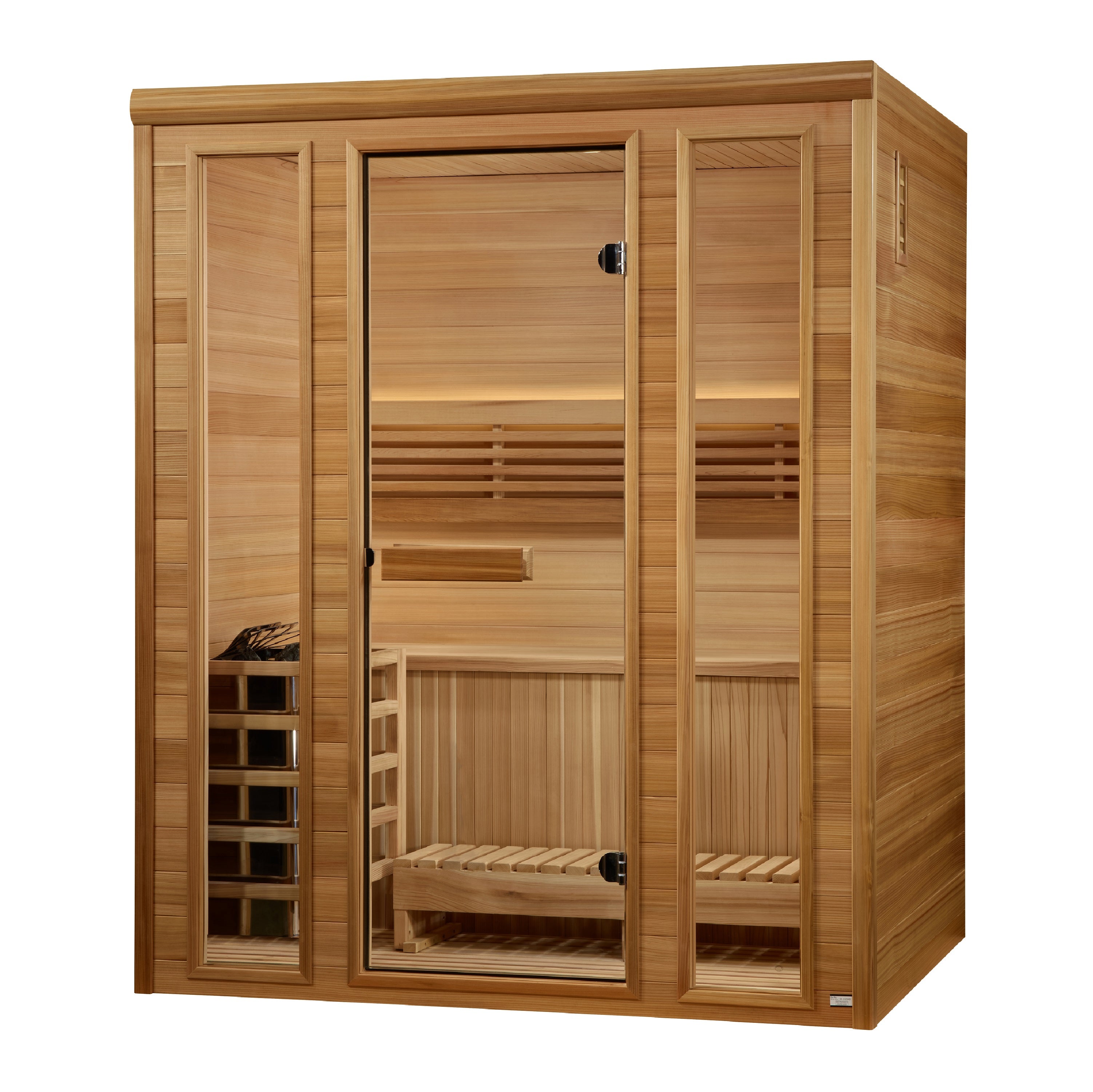 Golden Designs 2025 "Andermatt Edition" 2 - 3 Person Traditional Steam Sauna- Pacific Premium Clear Cedar