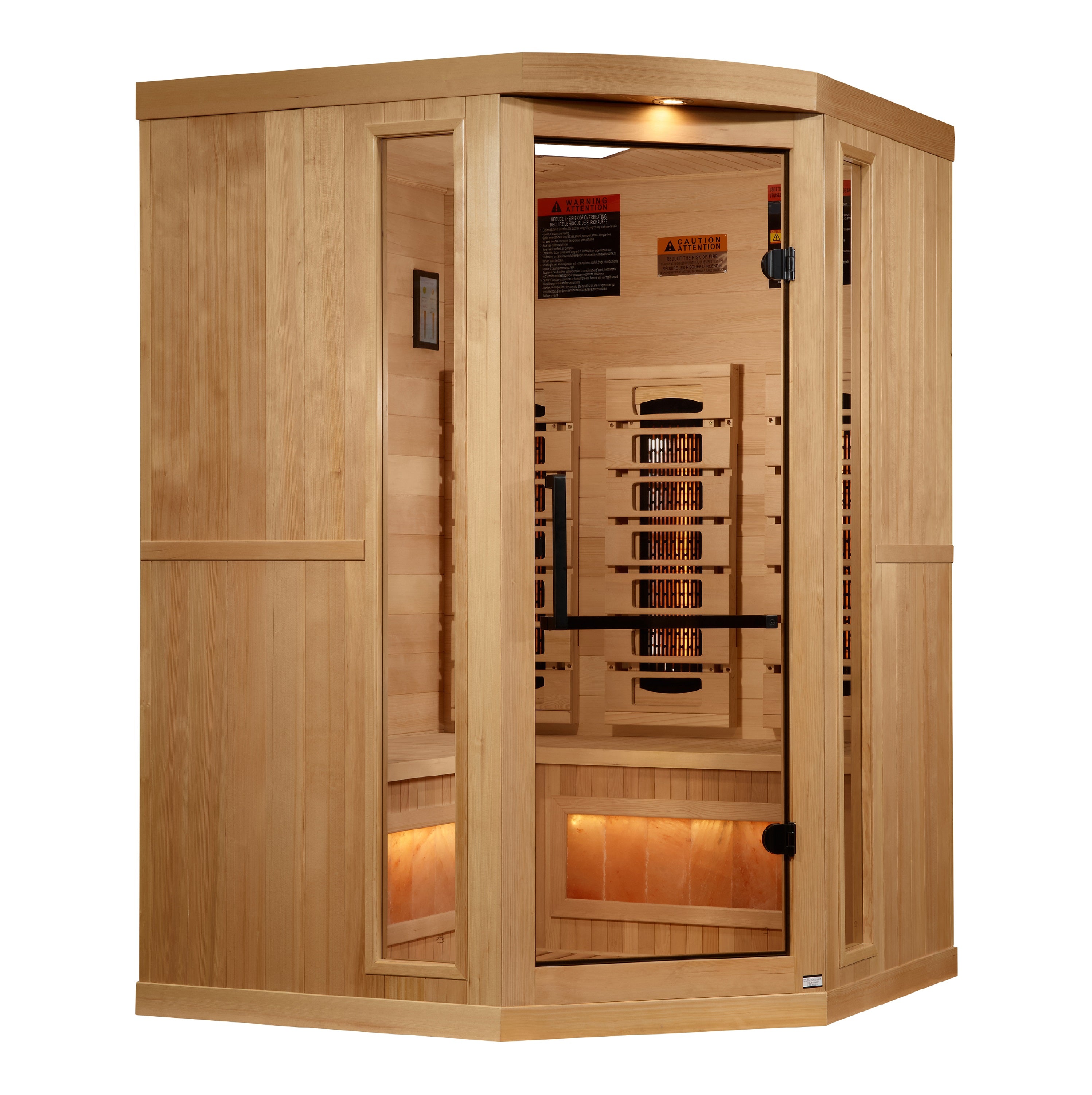 Golden Designs 3-Person Corner Full Spectrum PureTech™ Near Zero EMF FAR Infrared Sauna with Himalayan Salt Bar (Copy)