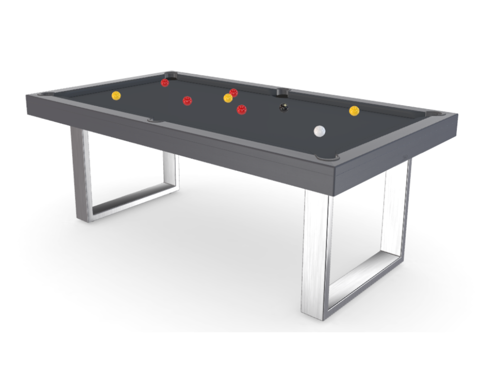 Iron industrial-style pool table