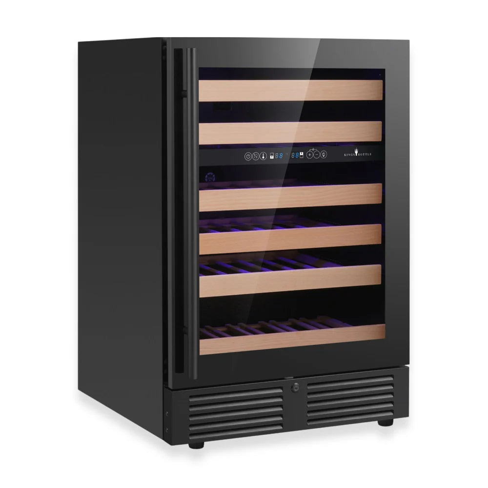 24-Inch Under-Counter Dual Zone Wine Cooler with Low-E Glass Door