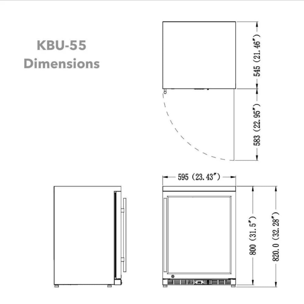 24-Inch Outdoor Beverage Refrigerator with Solid Stainless Steel Door