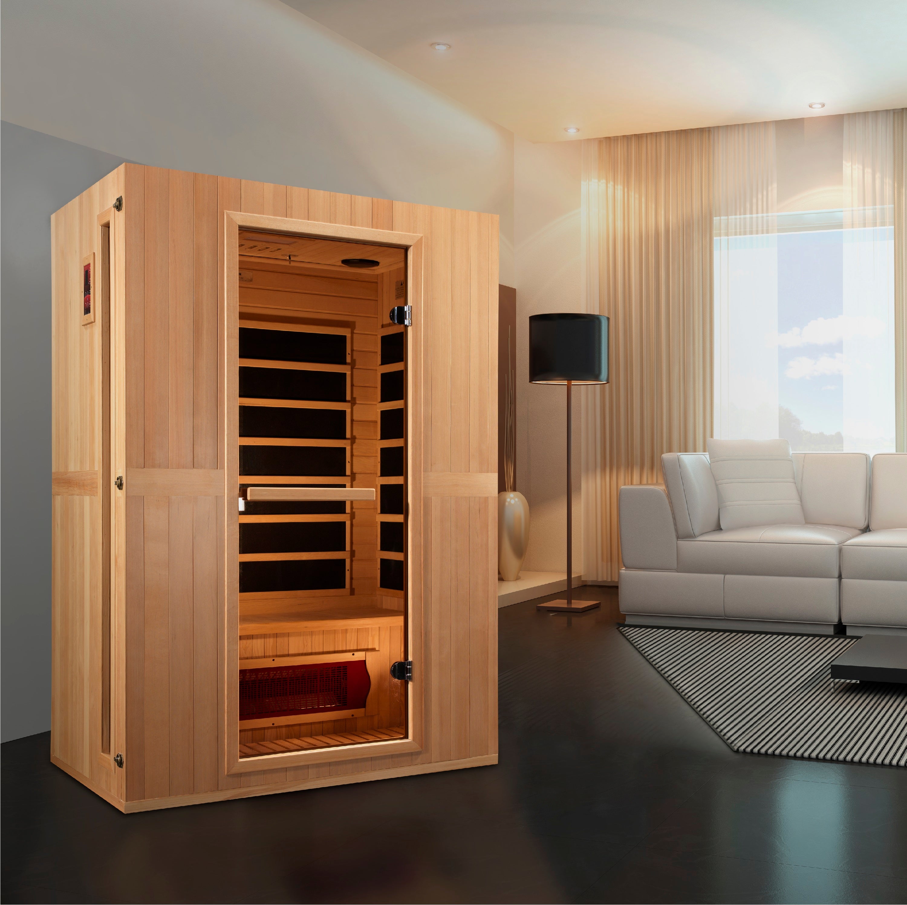 Maxxus 2-Person Low EMF FAR Infrared Sauna (Canadian Hemlock)