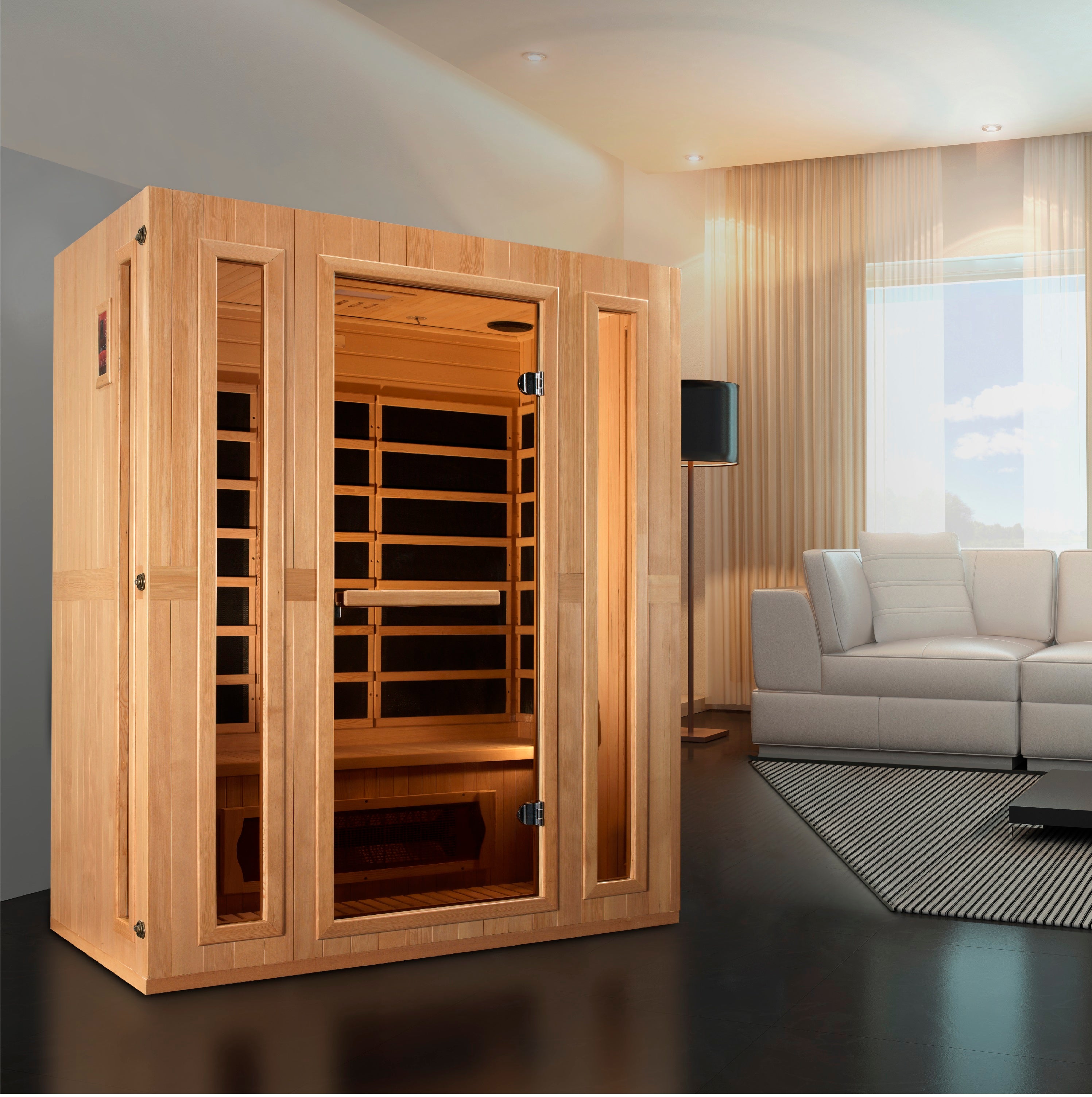 Maxxus 3-Person Low EMF FAR Infrared Sauna (Canadian Hemlock)