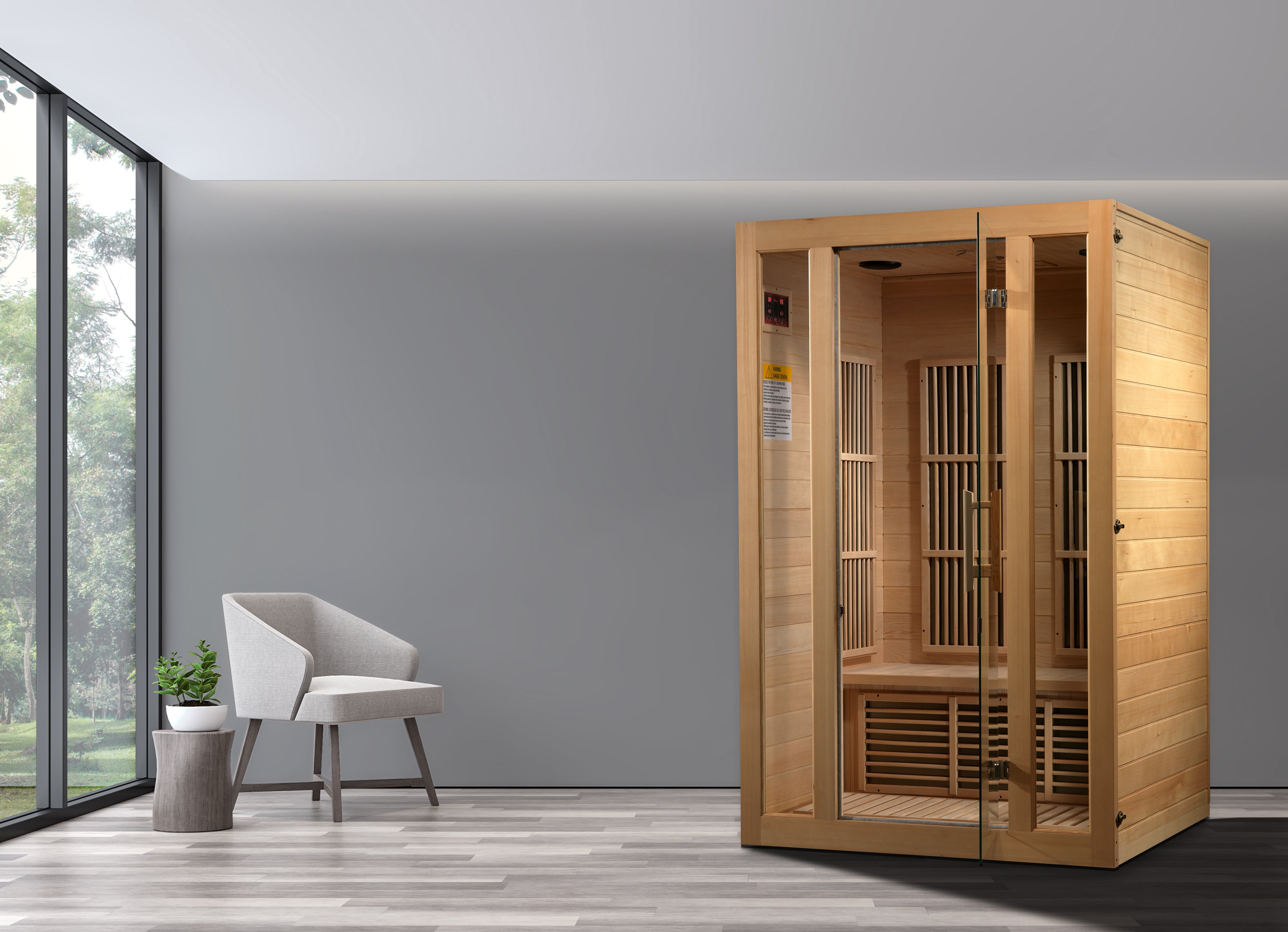 Maxxus Seattle 2-Person Near Zero EMF FAR Infrared Sauna (Canadian Hemlock)