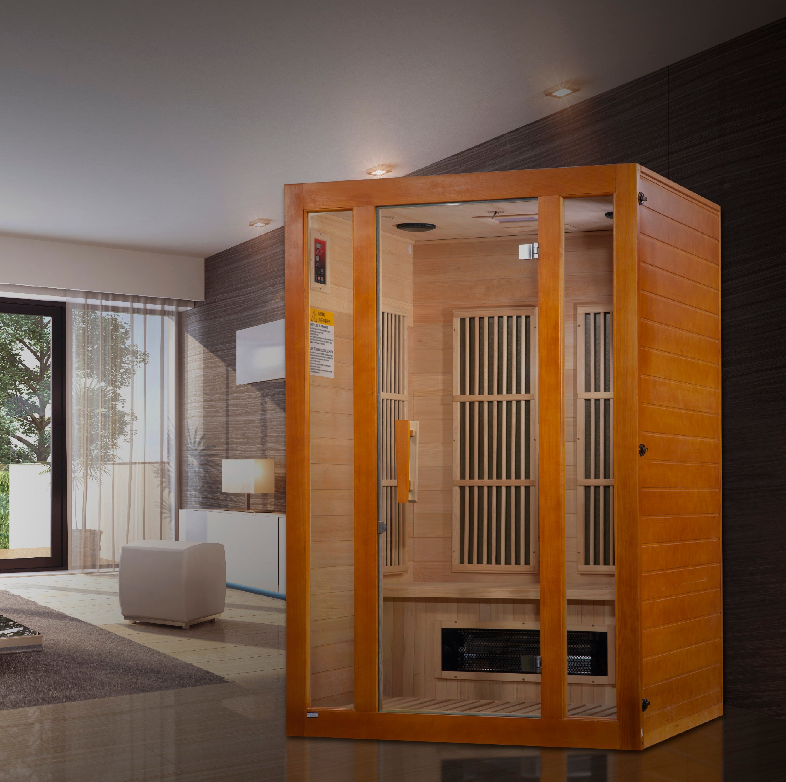 Maxxus 2-Person Low EMF (Between 5-10MG) FAR Infrared Sauna (Canadian Hemlock)